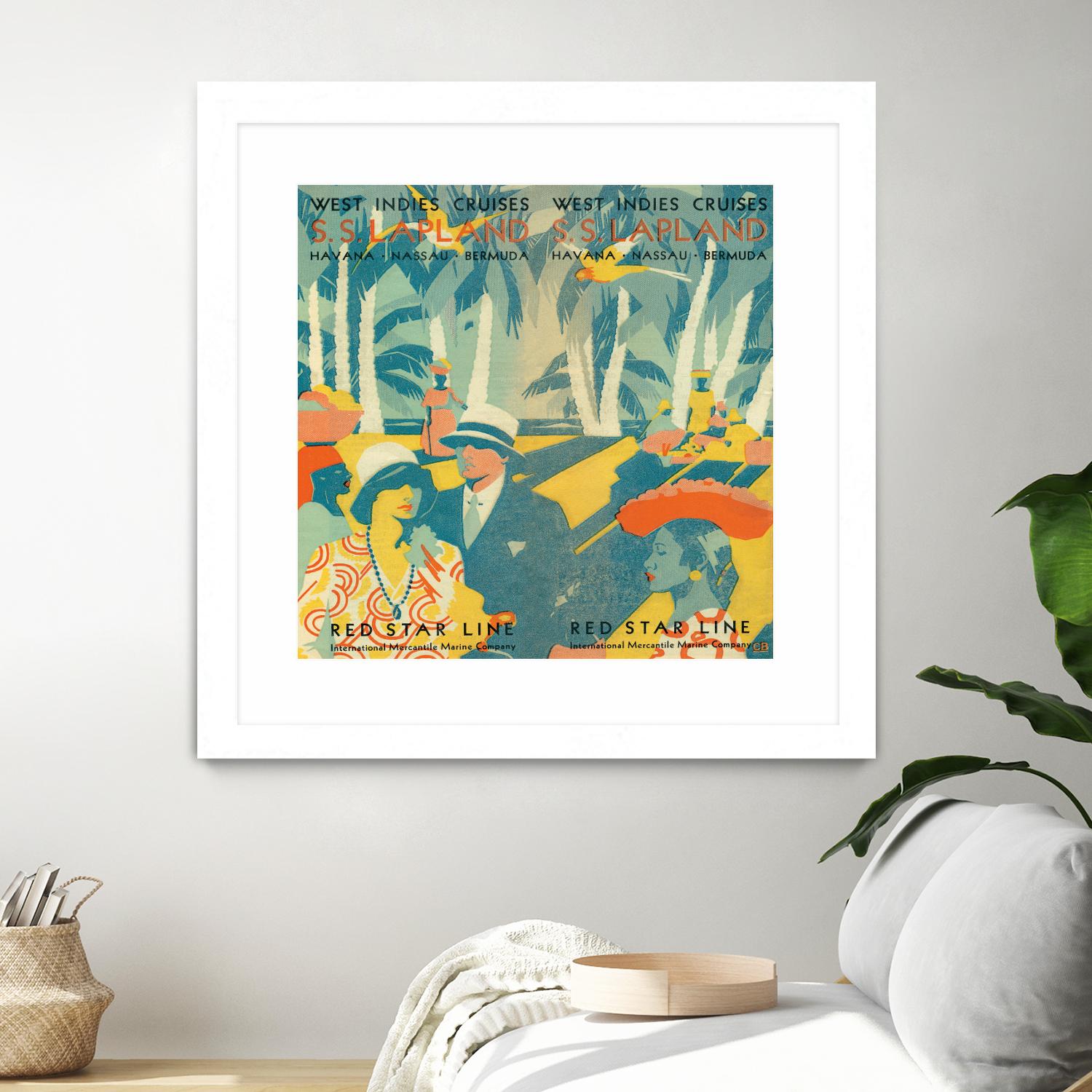 Vintage Travel Brochure VI by Portfolio on GIANT ART - blue tropical