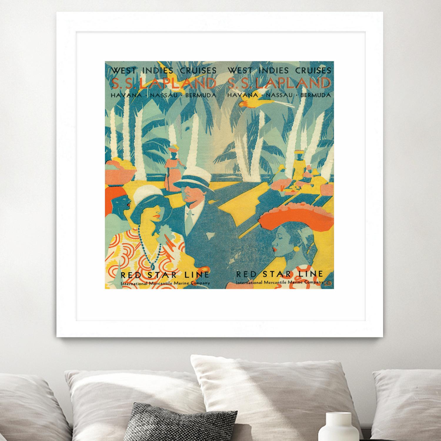 Vintage Travel Brochure VI by Portfolio on GIANT ART - blue tropical