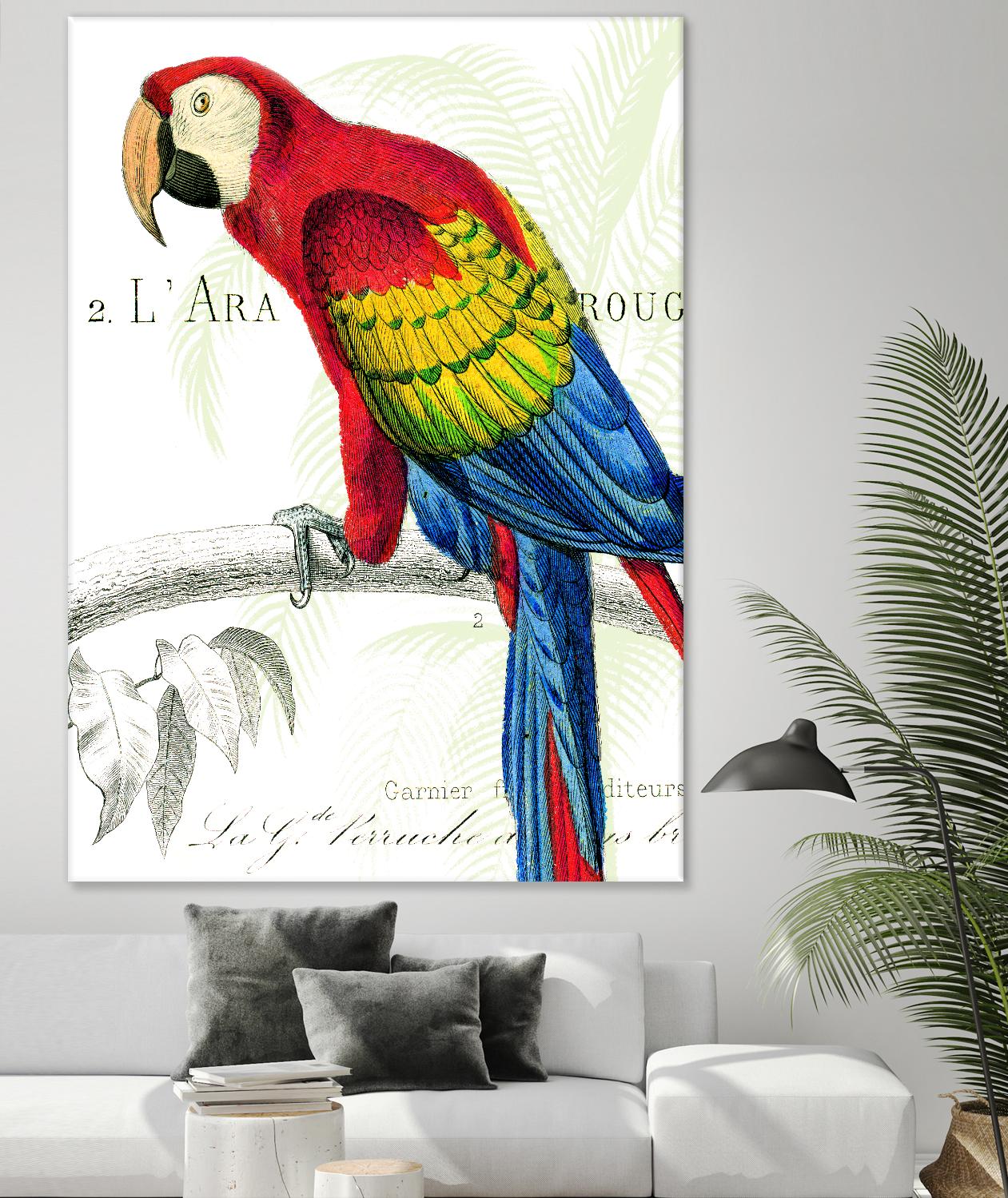 Parrot Botanique II by Portfolio on GIANT ART - blue tropical