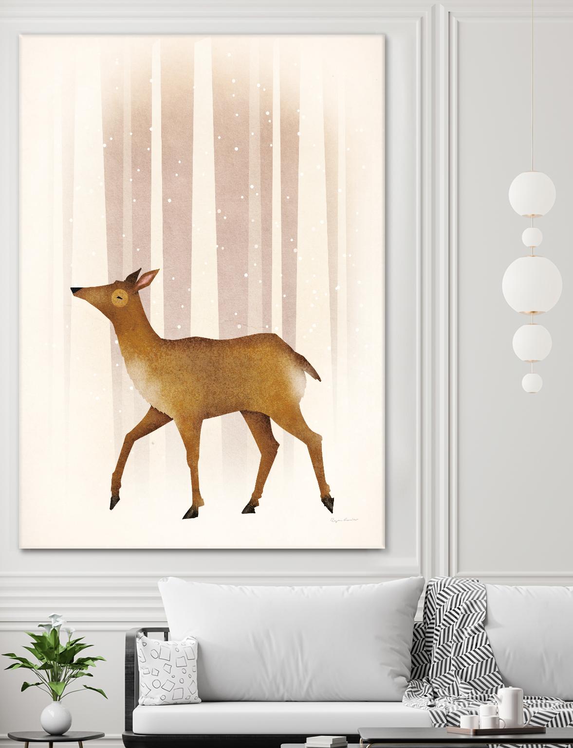 Snowy Doe by Ryan Fowler on GIANT ART - brown animals