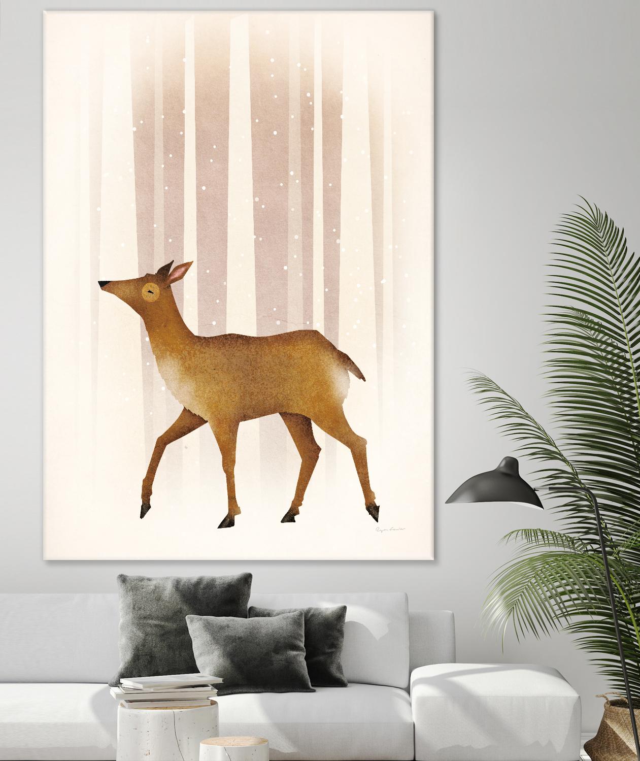 Snowy Doe by Ryan Fowler on GIANT ART - brown animals