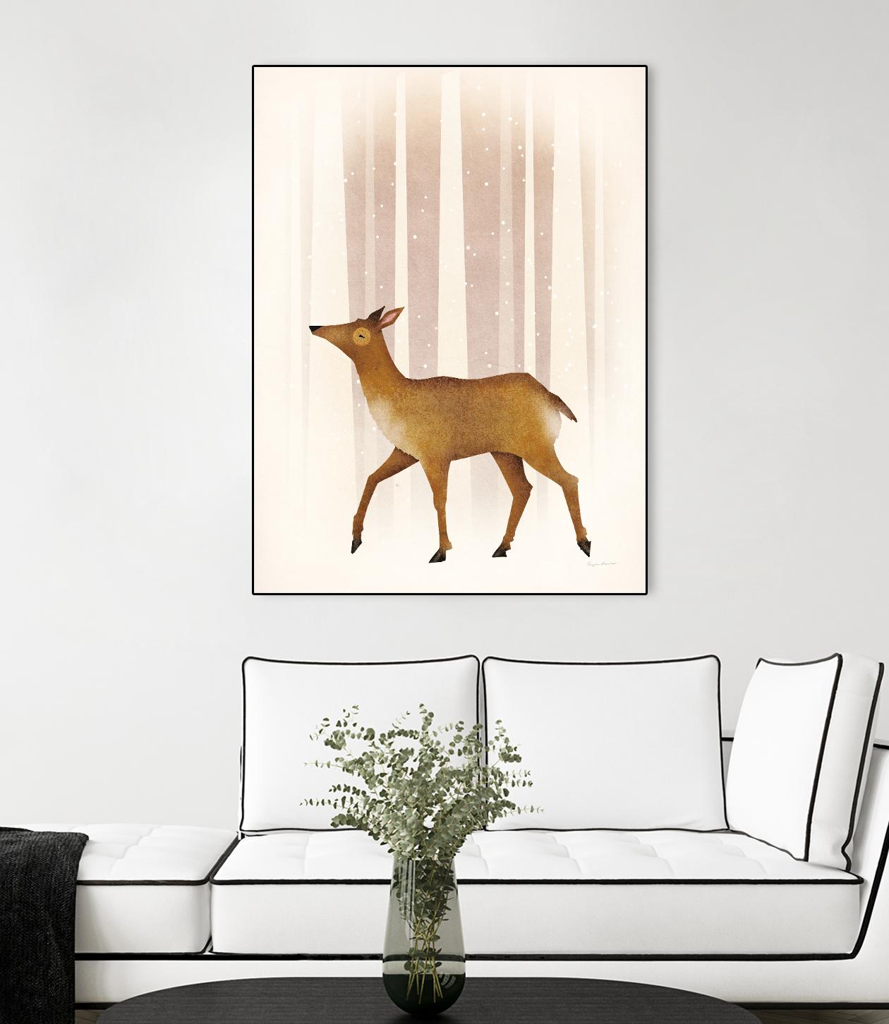 Snowy Doe by Ryan Fowler on GIANT ART - brown animals