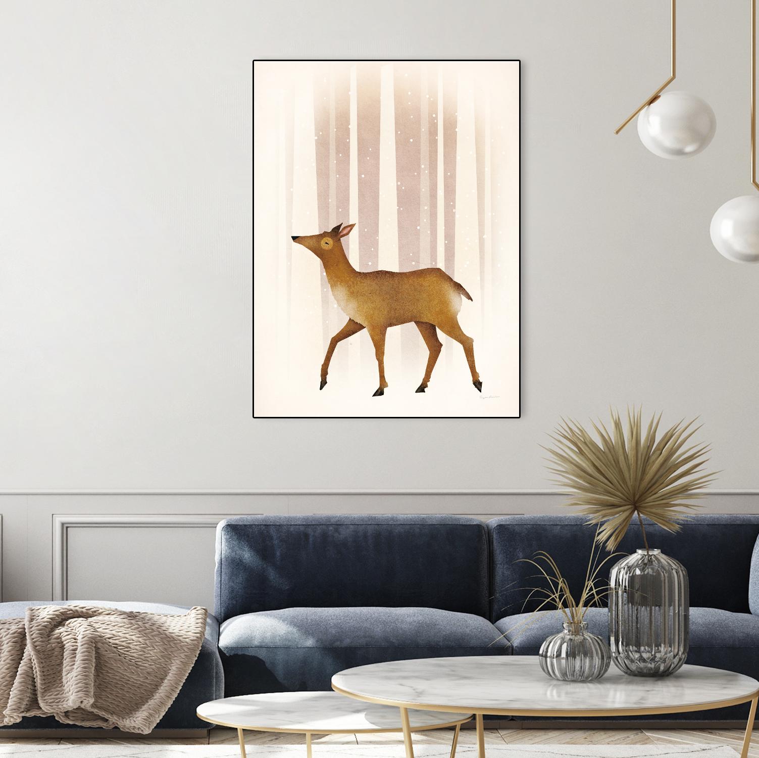 Snowy Doe by Ryan Fowler on GIANT ART - brown animals