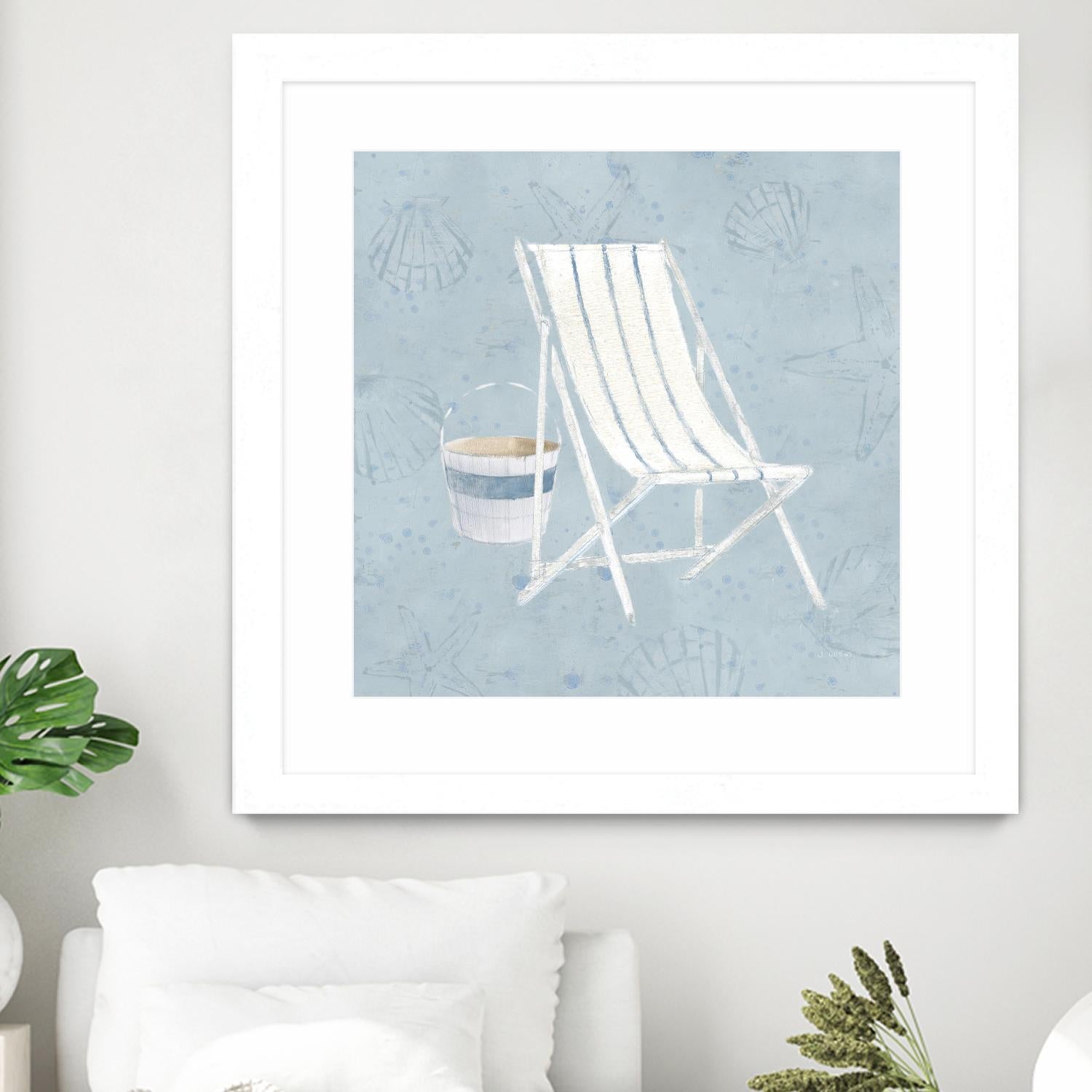 Serene Seaside III by James Wiens on GIANT ART - multi coastal & nautical beach