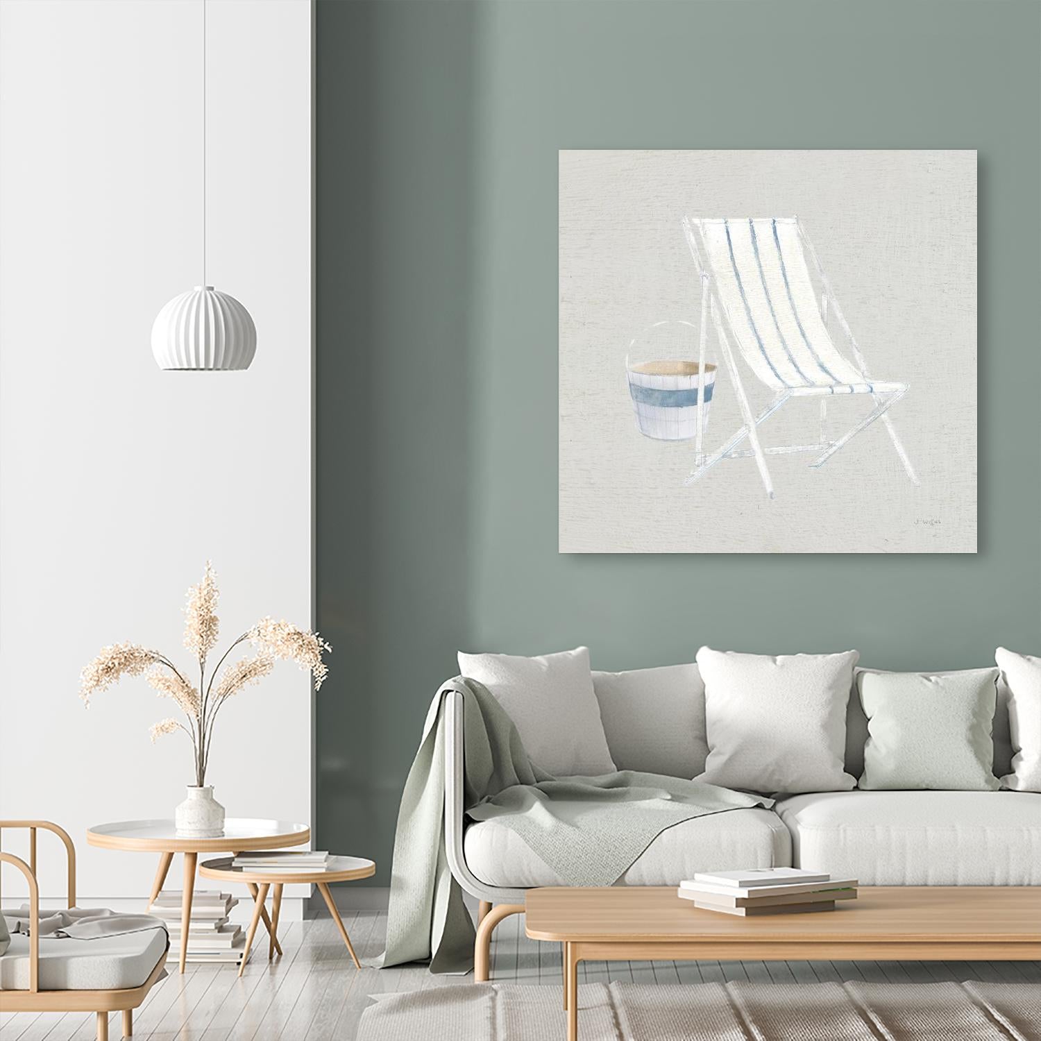Serene Seaside III Tan by James Wiens on GIANT ART - white costal beige