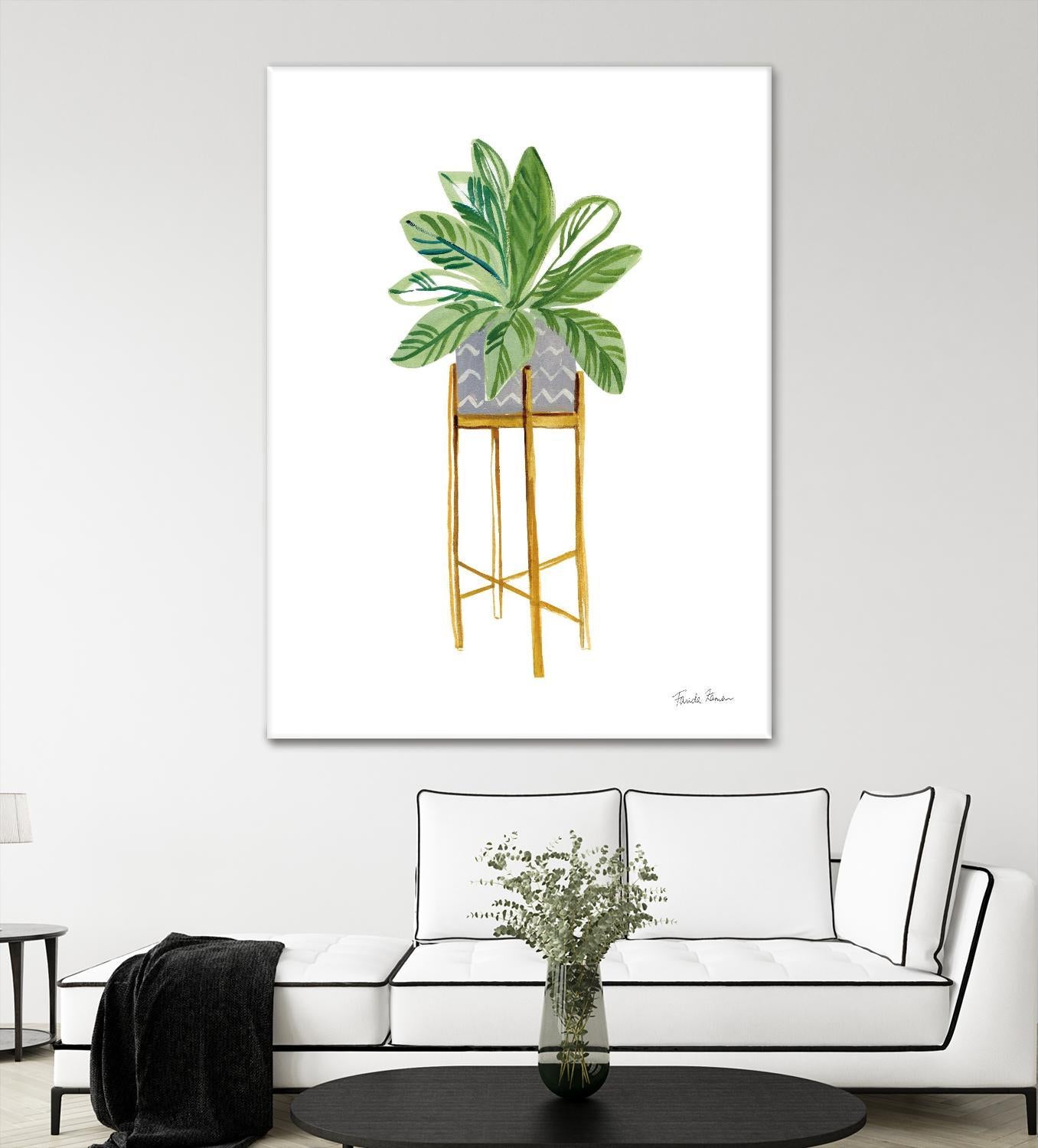 Green House Plants I by Farida Zaman on GIANT ART - botanical gray