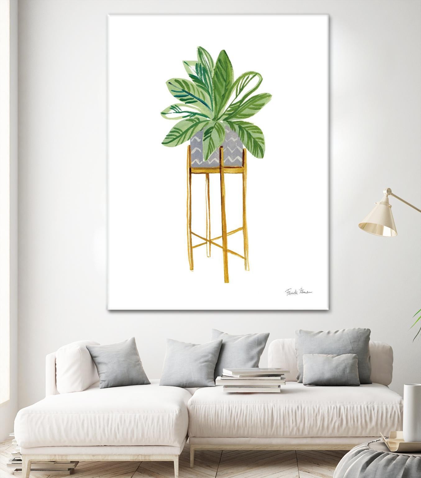 Green House Plants I by Farida Zaman on GIANT ART - botanical gray