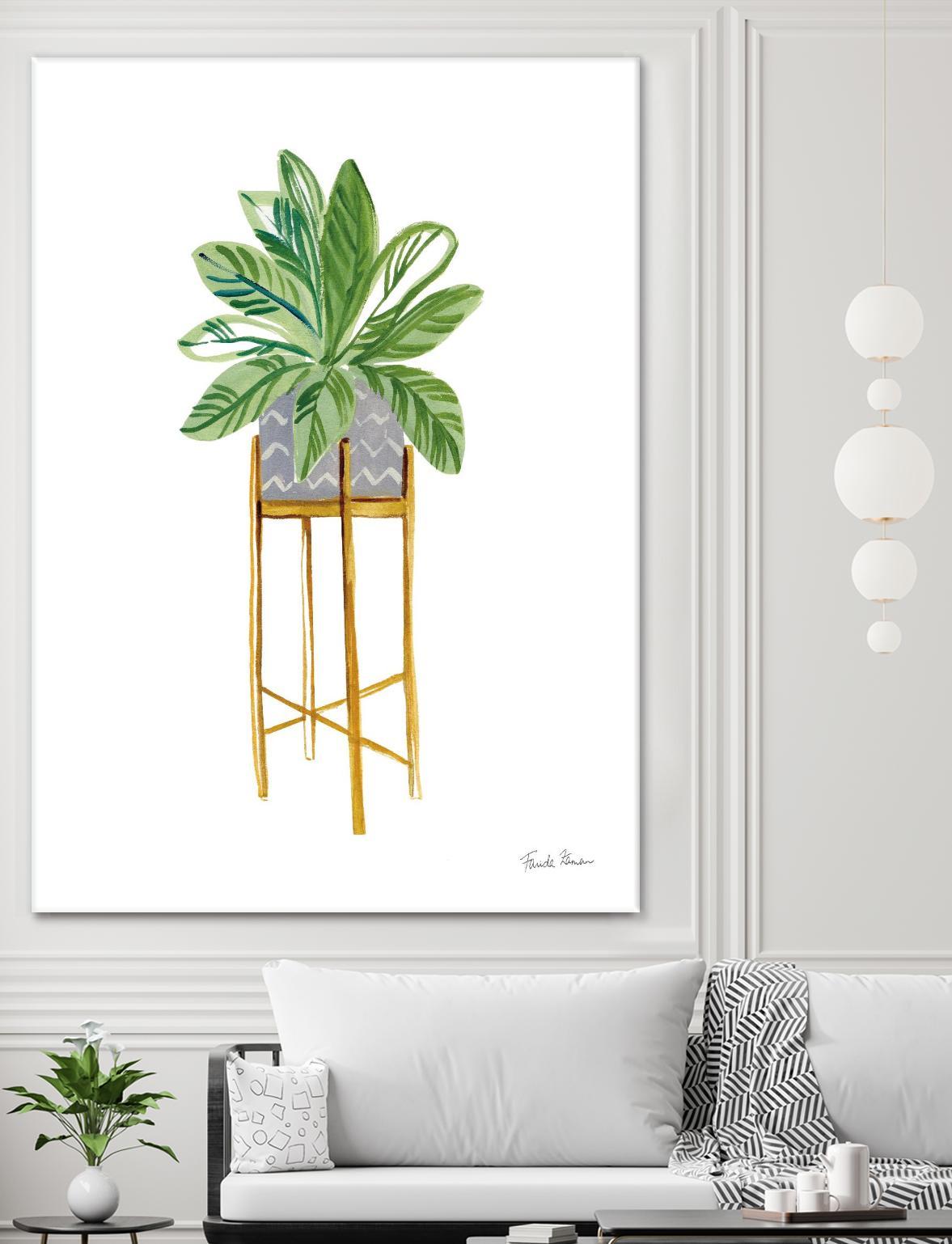 Green House Plants I by Farida Zaman on GIANT ART - botanical gray
