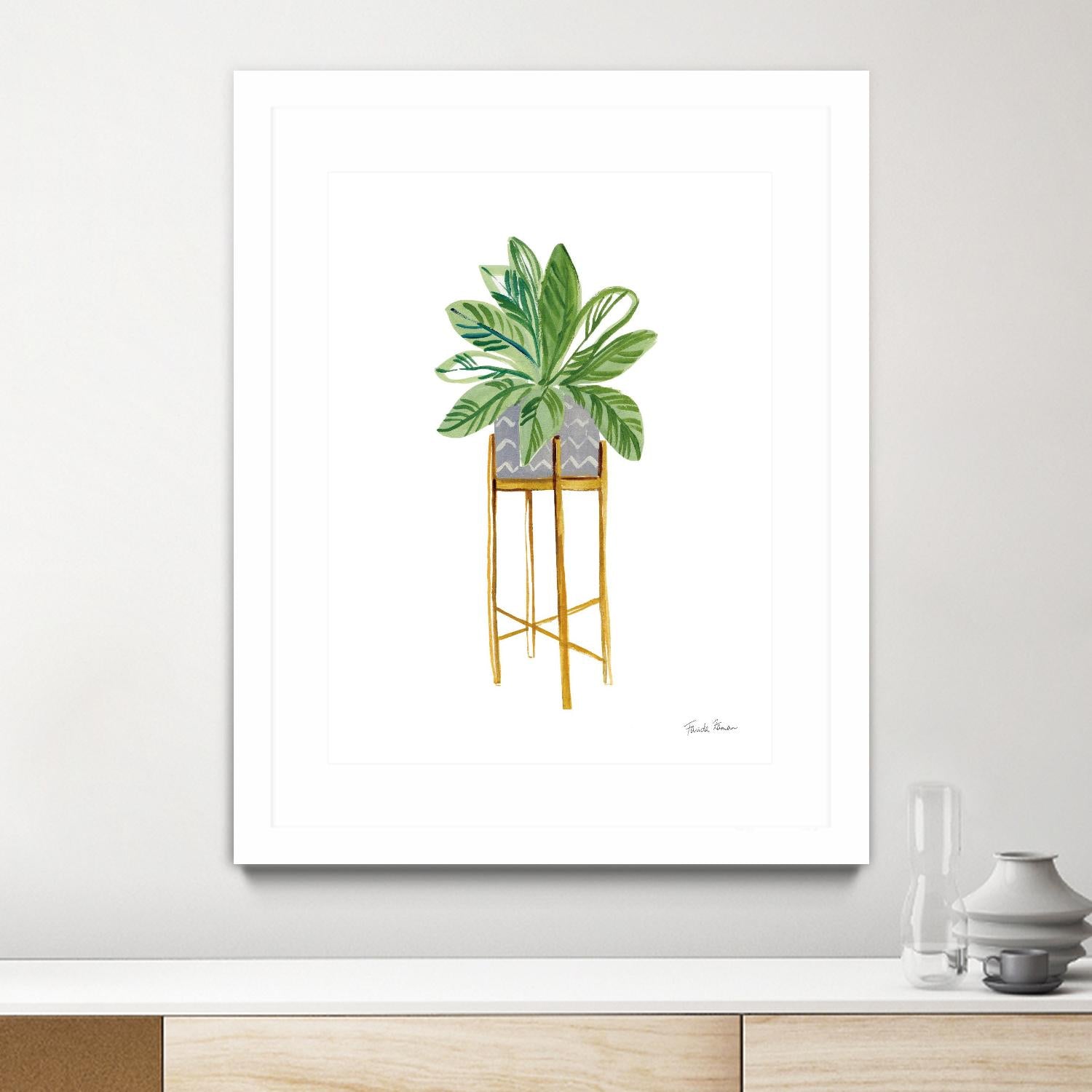 Green House Plants I by Farida Zaman on GIANT ART - botanical gray