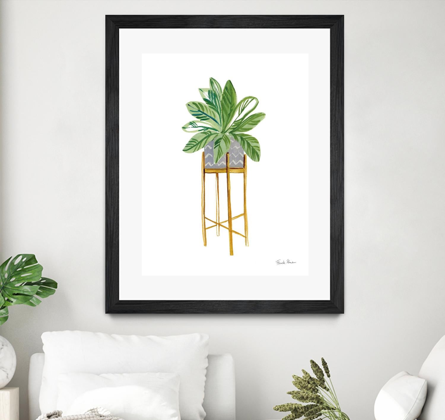 Green House Plants I by Farida Zaman on GIANT ART - botanical gray