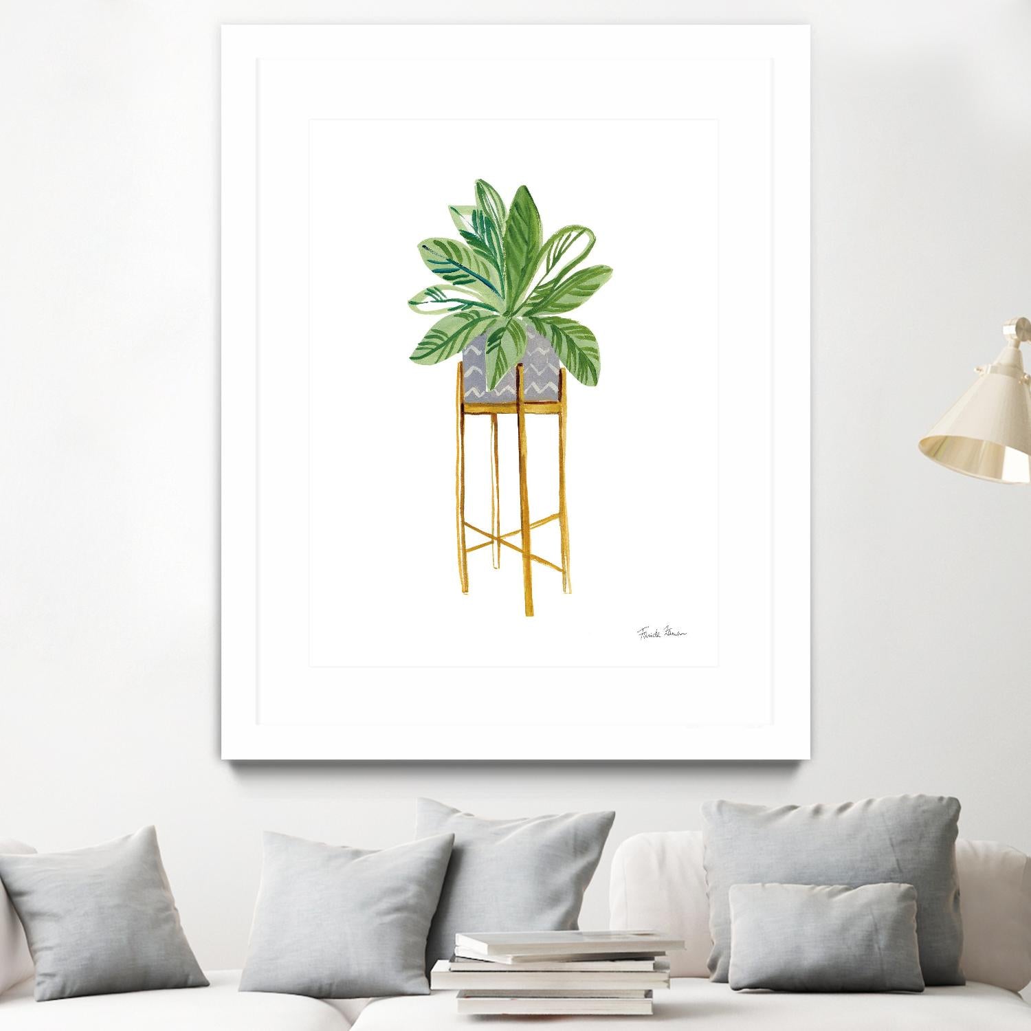 Green House Plants I by Farida Zaman on GIANT ART - botanical gray