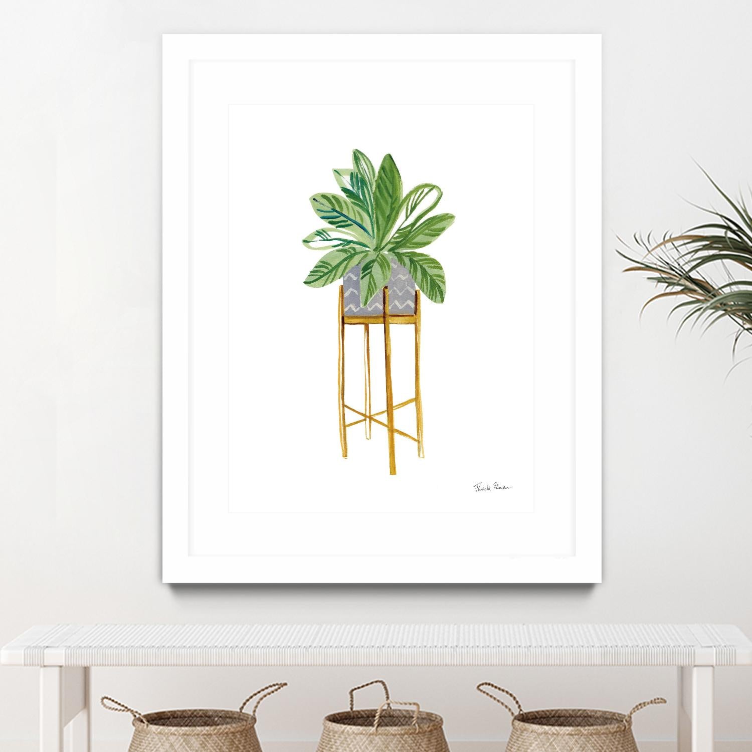 Green House Plants I by Farida Zaman on GIANT ART - botanical gray