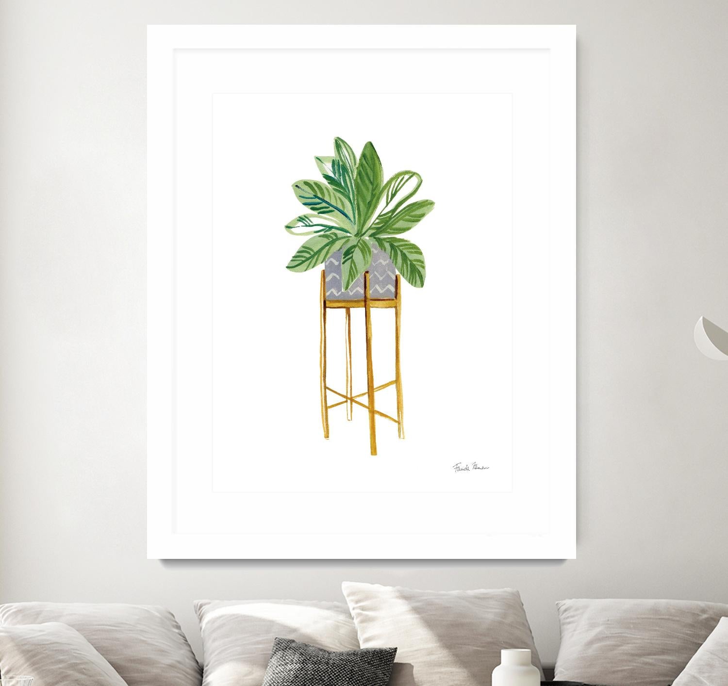 Green House Plants I by Farida Zaman on GIANT ART - botanical gray