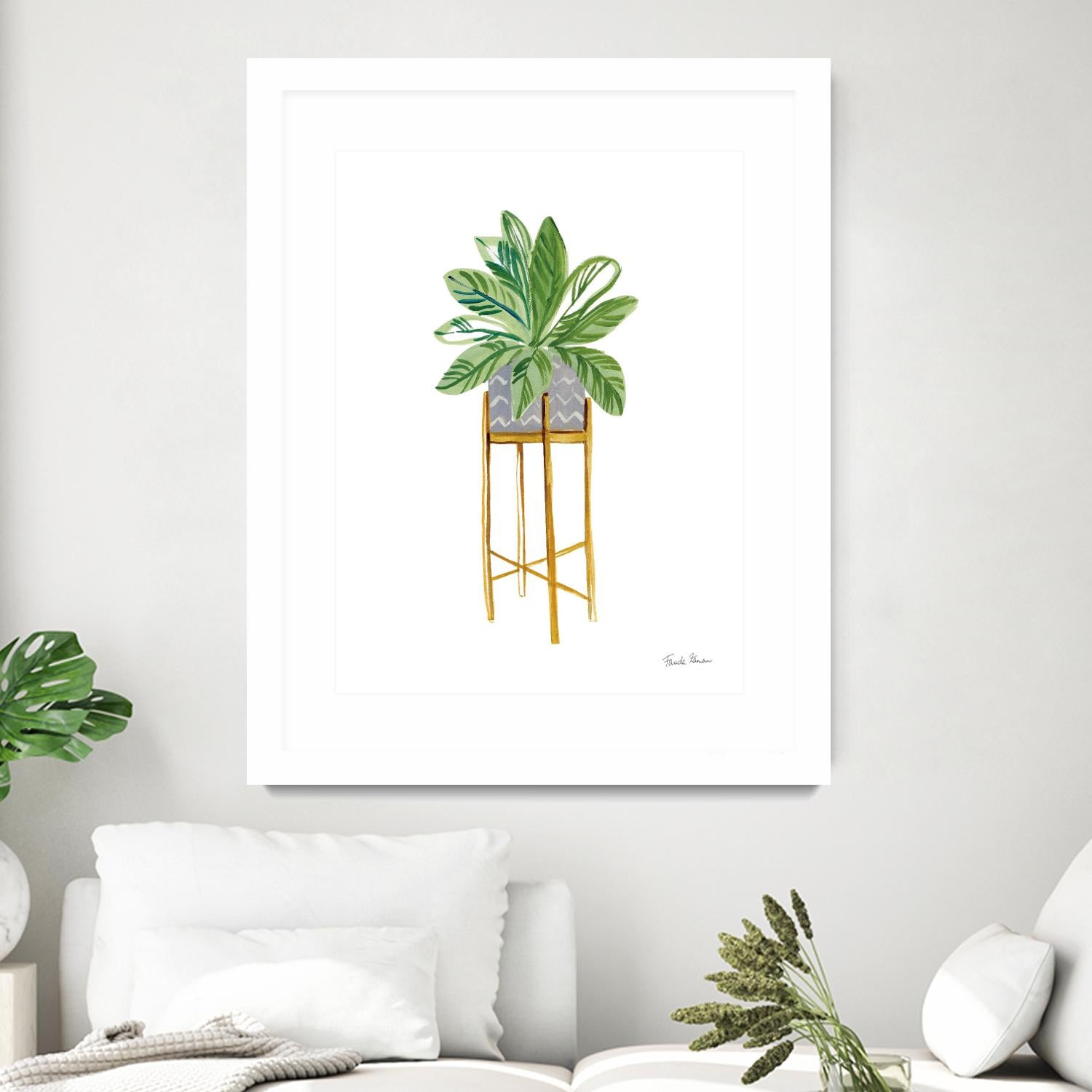 Green House Plants I by Farida Zaman on GIANT ART - botanical gray