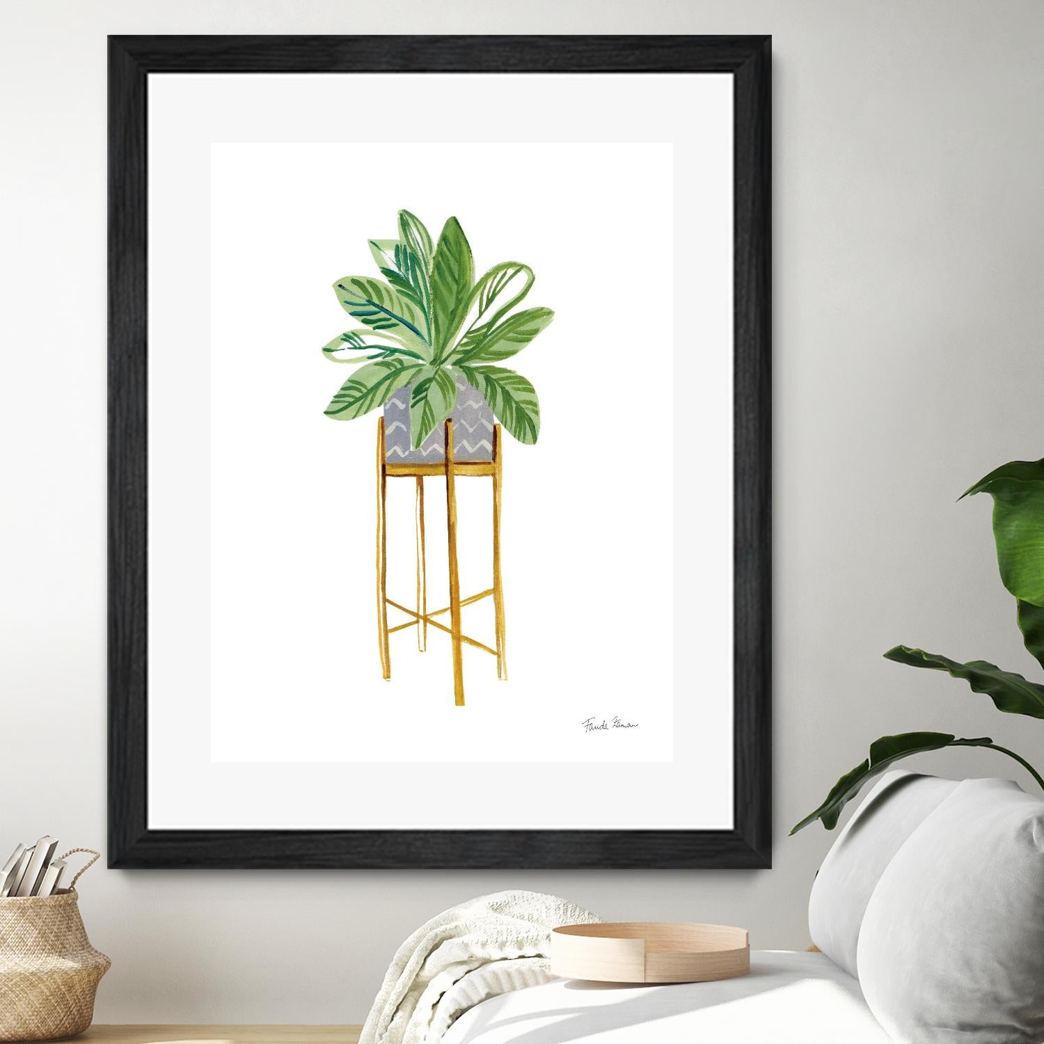 Green House Plants I by Farida Zaman on GIANT ART - botanical gray