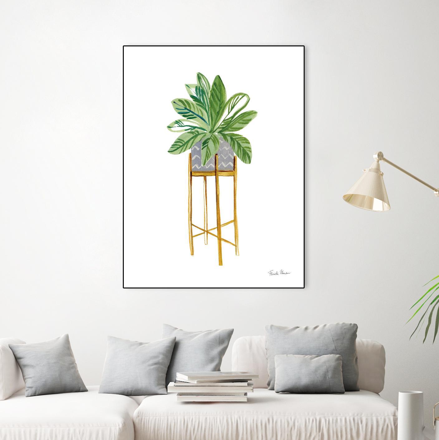 Green House Plants I by Farida Zaman on GIANT ART - botanical gray