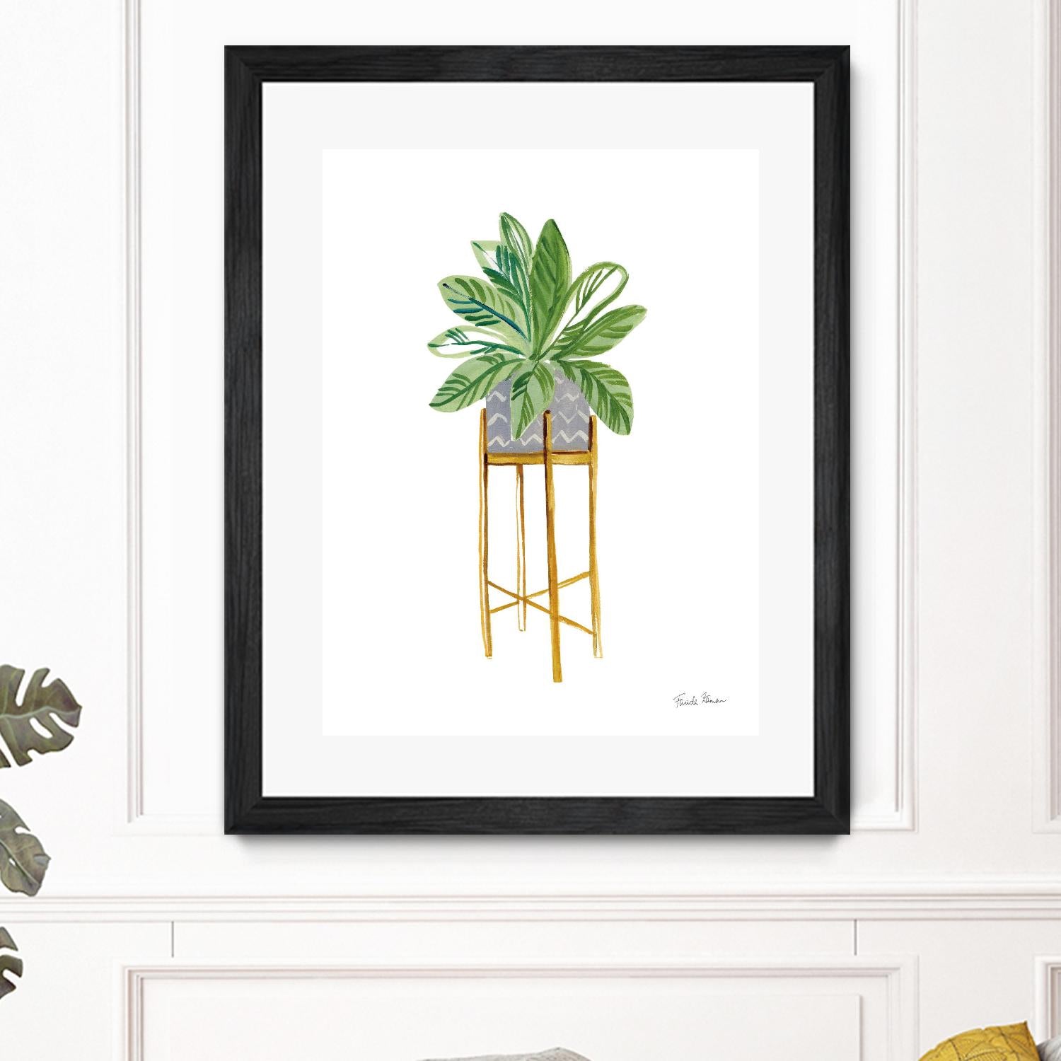 Green House Plants I by Farida Zaman on GIANT ART - botanical gray