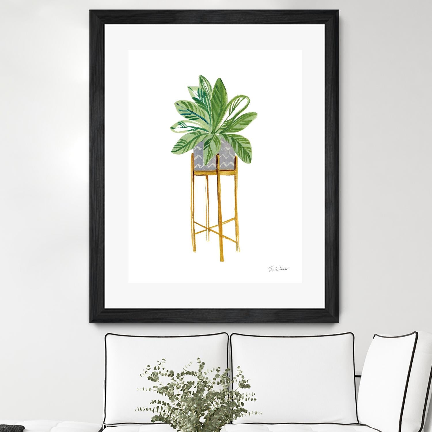 Green House Plants I by Farida Zaman on GIANT ART - botanical gray