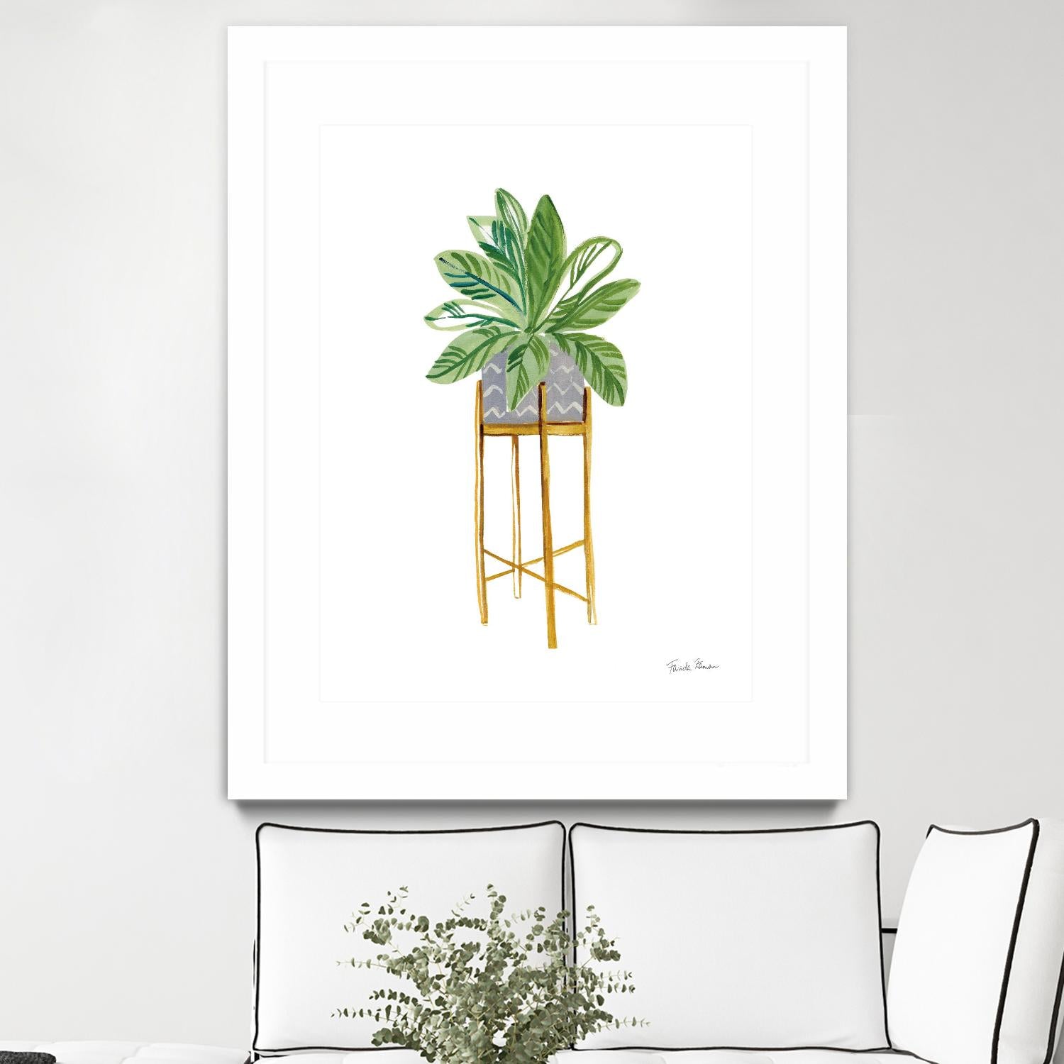 Green House Plants I by Farida Zaman on GIANT ART - botanical gray