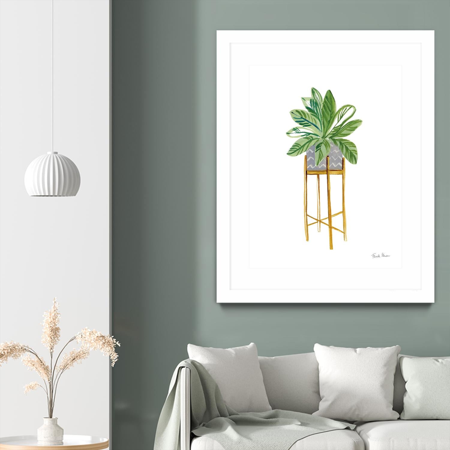 Green House Plants I by Farida Zaman on GIANT ART - botanical gray