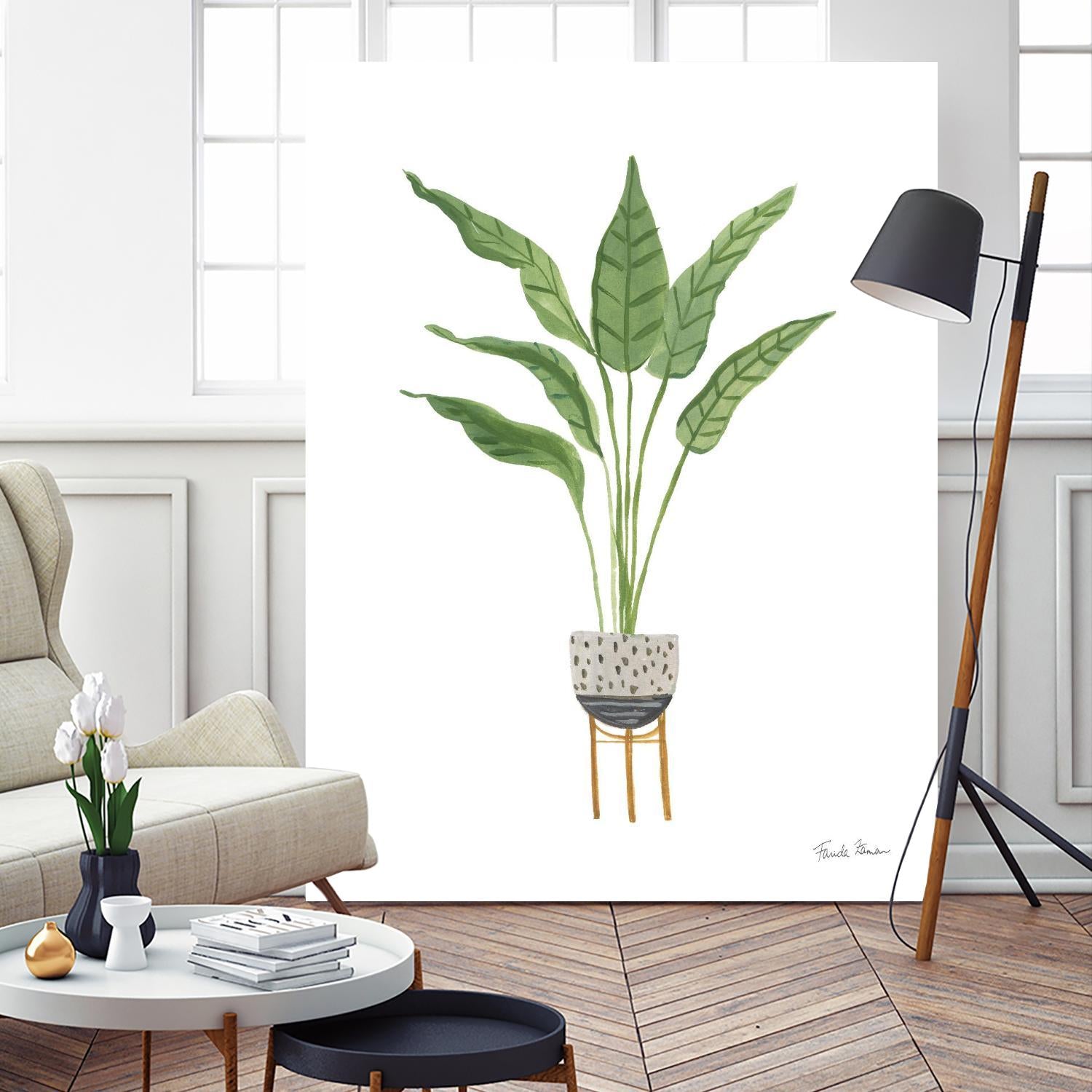 Green House Plants III by Farida Zaman on GIANT ART - botanical gray