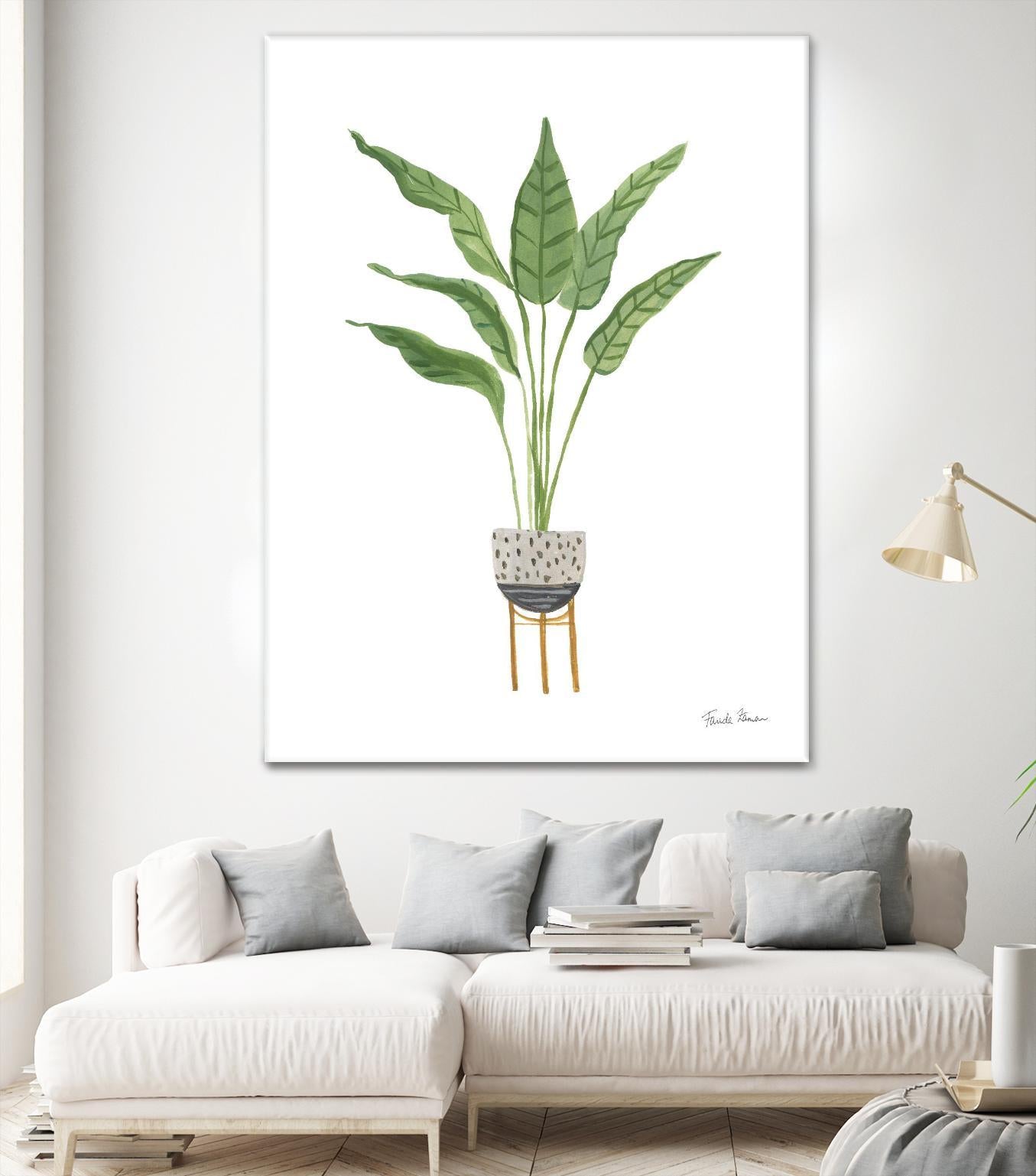 Green House Plants III by Farida Zaman on GIANT ART - botanical gray