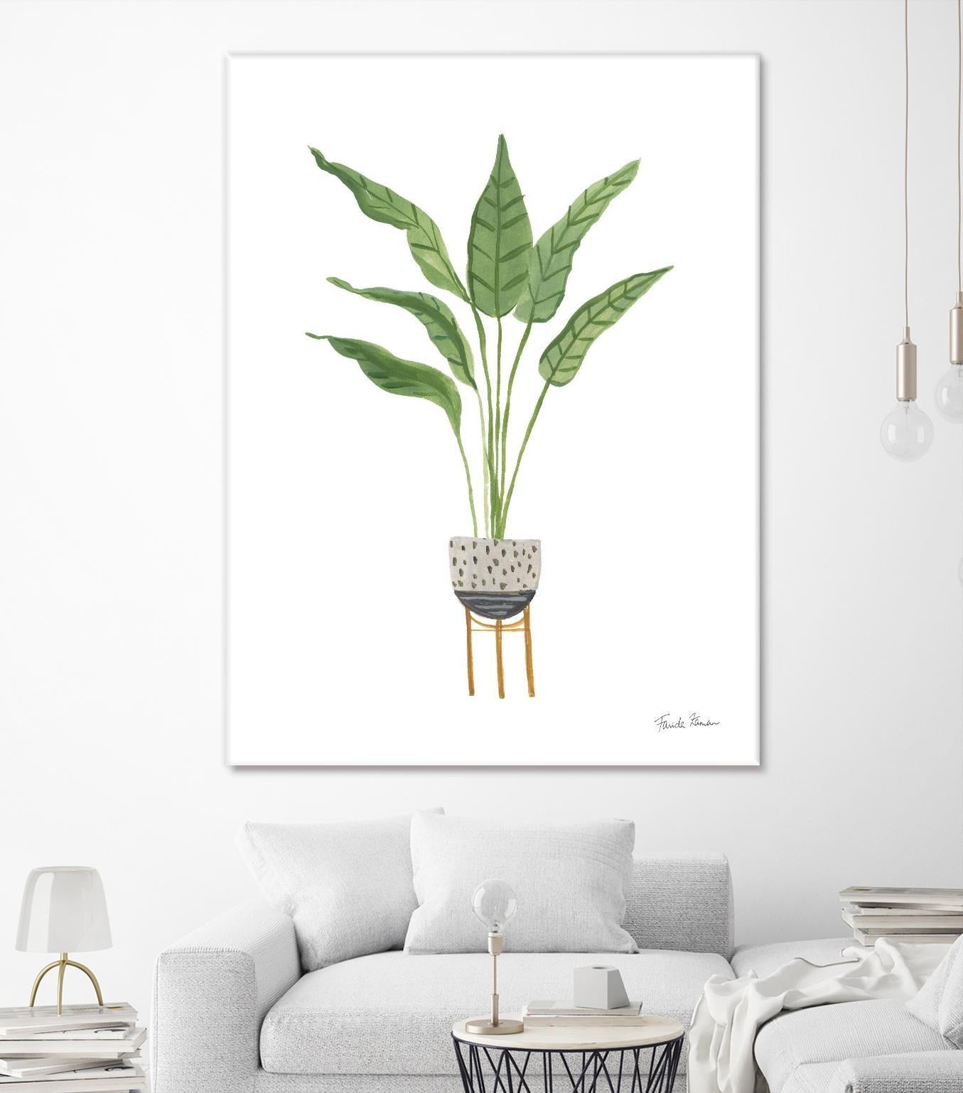 Green House Plants III by Farida Zaman on GIANT ART - botanical gray