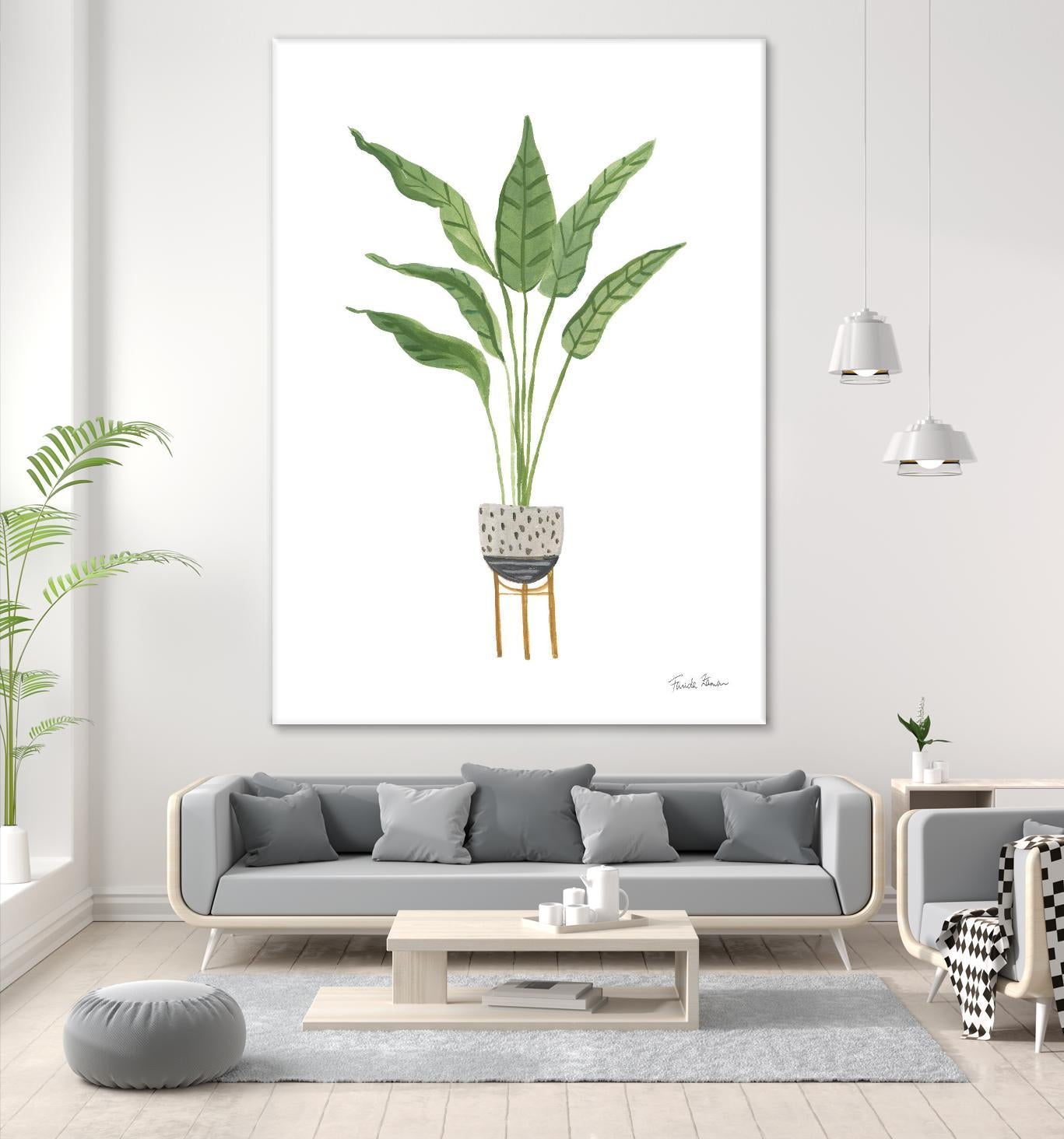 Green House Plants III by Farida Zaman on GIANT ART - botanical gray