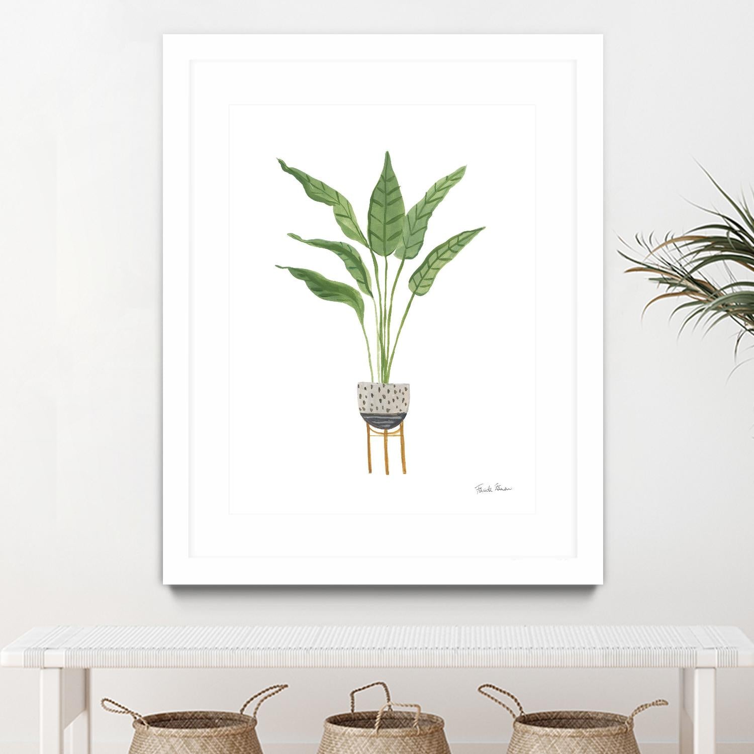 Green House Plants III by Farida Zaman on GIANT ART - botanical gray
