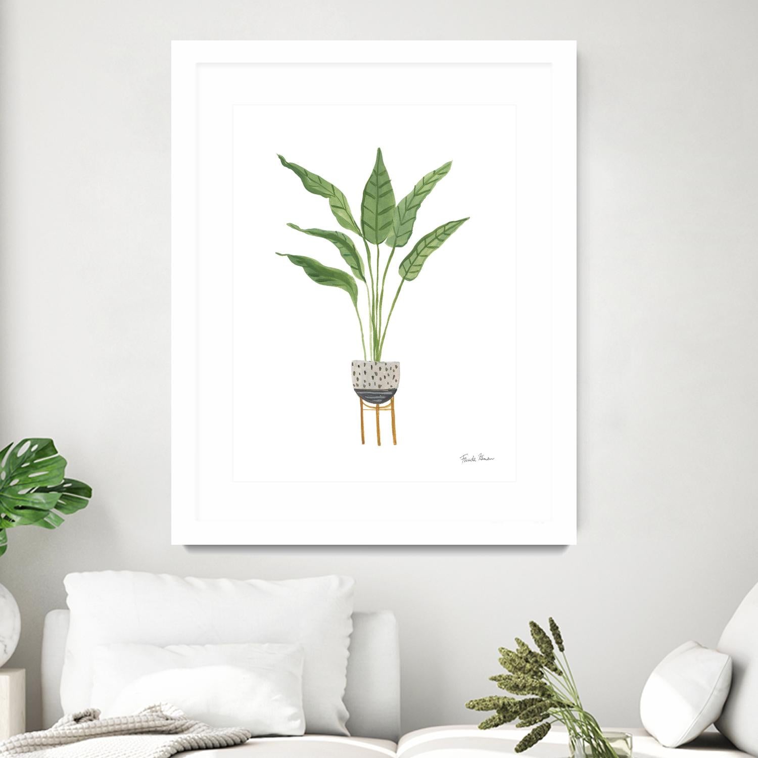 Green House Plants III by Farida Zaman on GIANT ART - botanical gray