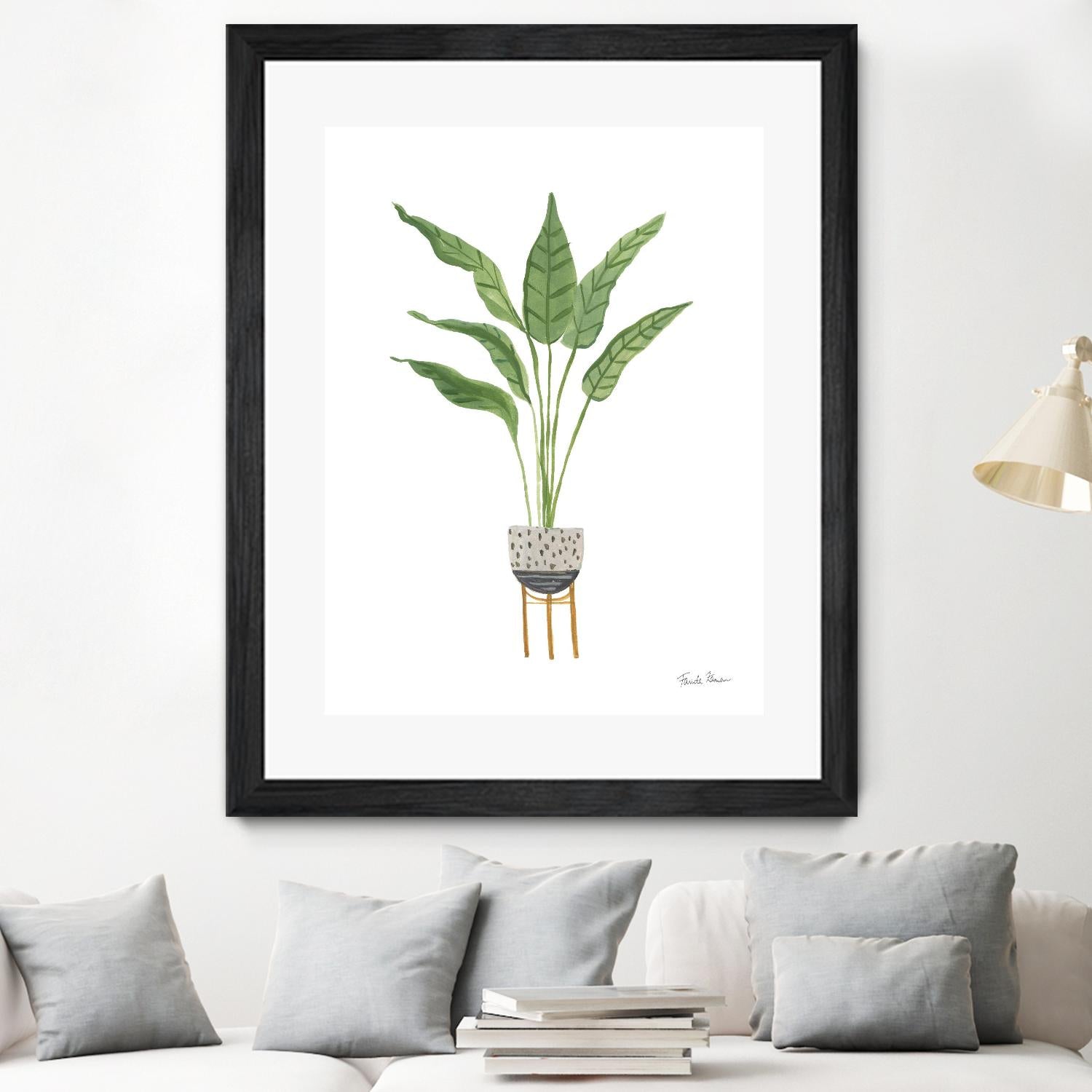 Green House Plants III by Farida Zaman on GIANT ART - botanical gray