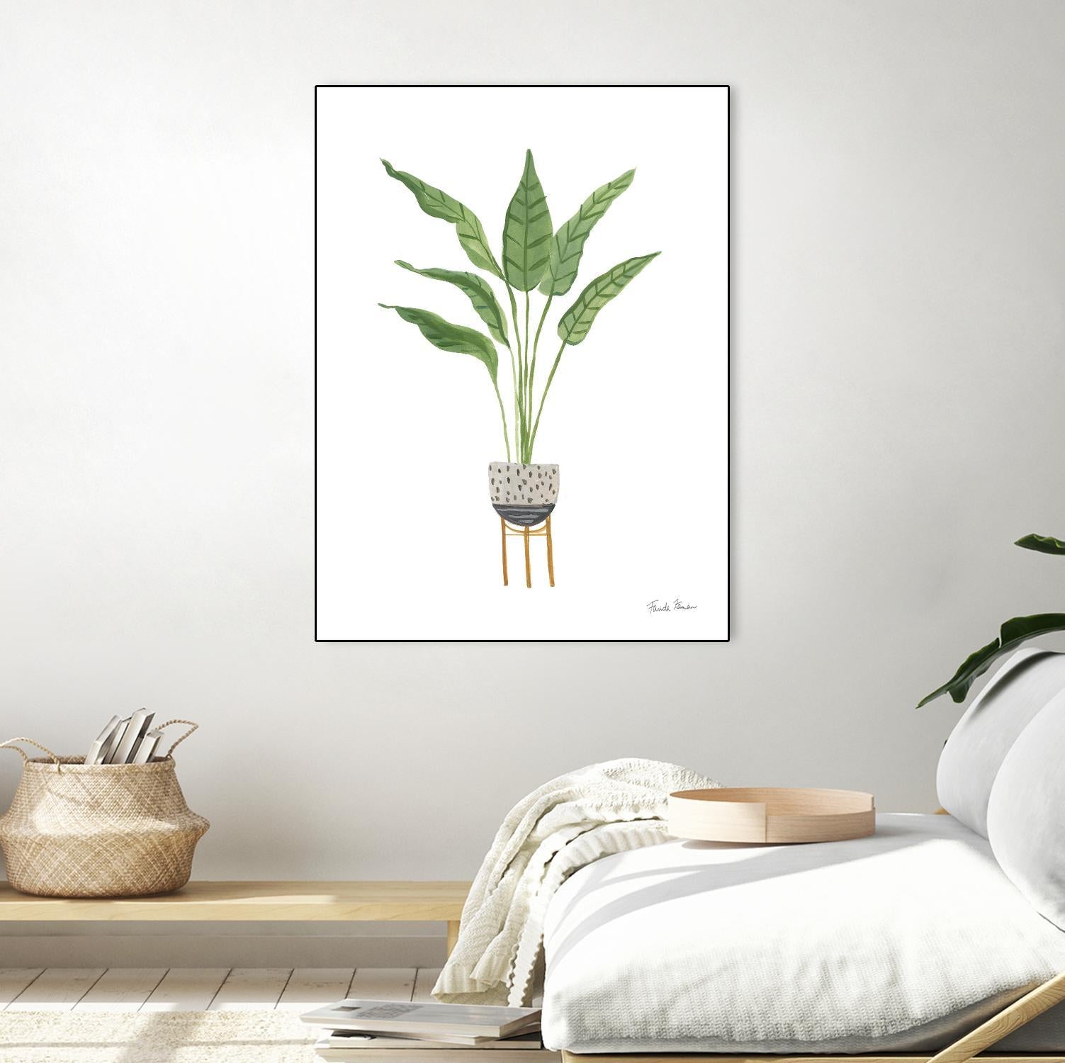 Green House Plants III by Farida Zaman on GIANT ART - botanical gray