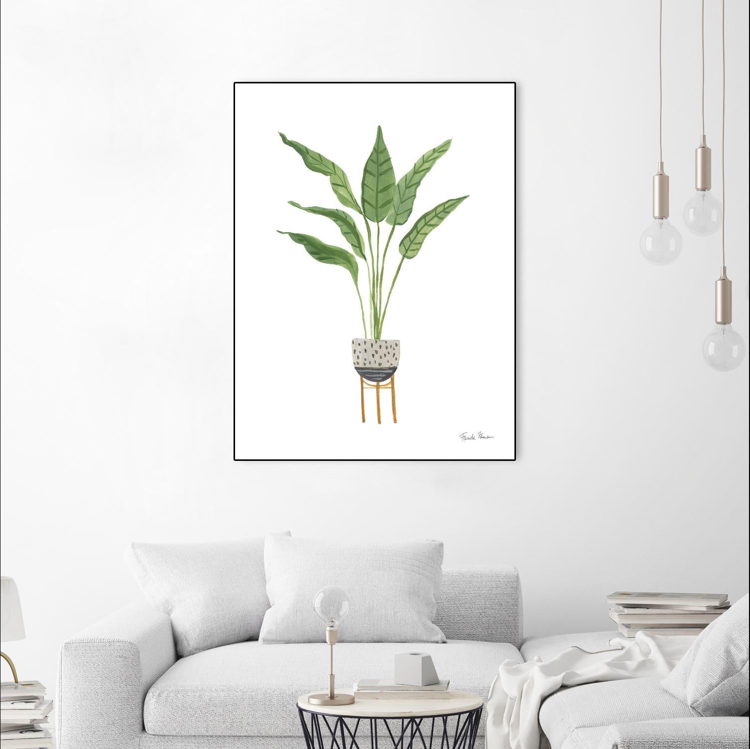 Green House Plants III by Farida Zaman on GIANT ART - botanical gray
