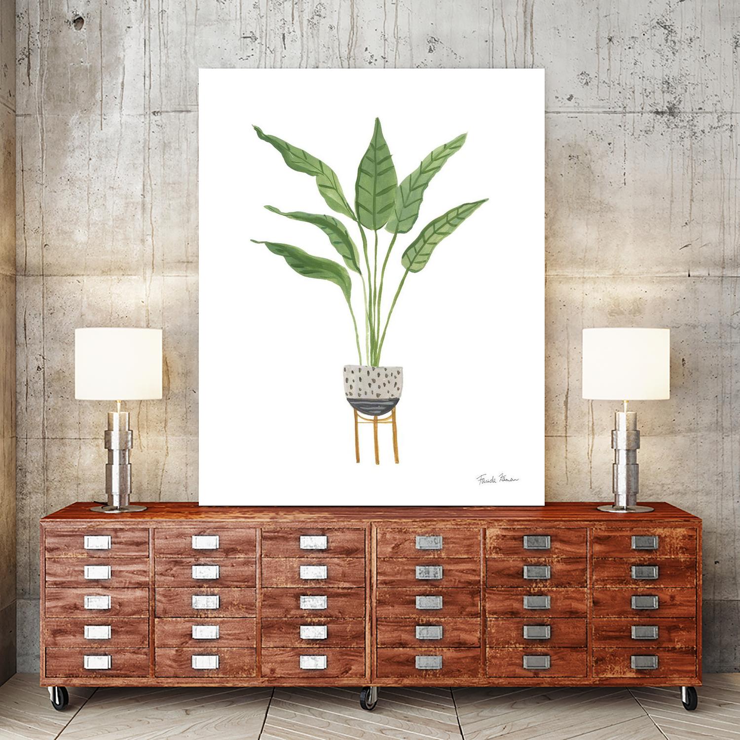 Green House Plants III by Farida Zaman on GIANT ART - botanical gray