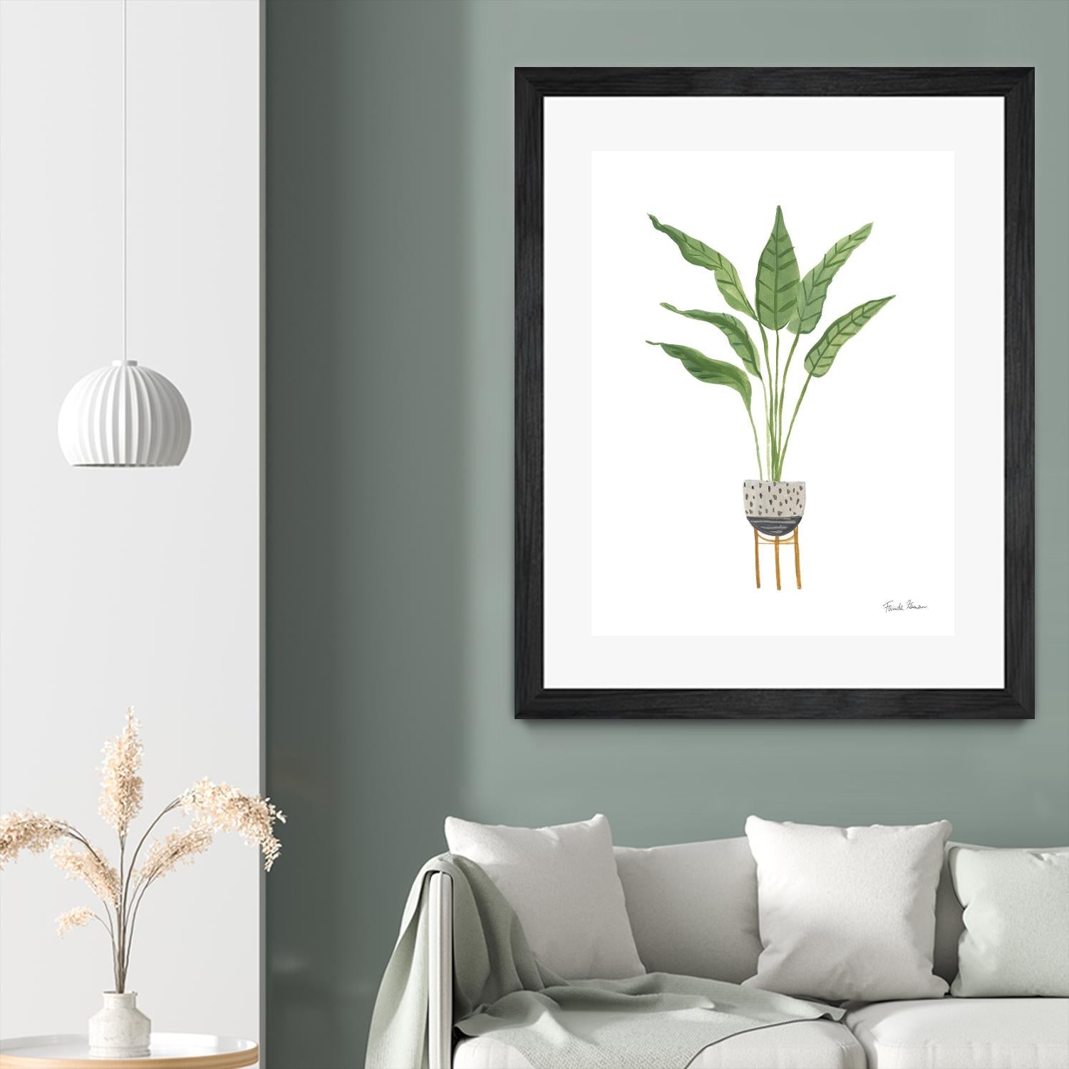 Green House Plants III by Farida Zaman on GIANT ART - botanical gray