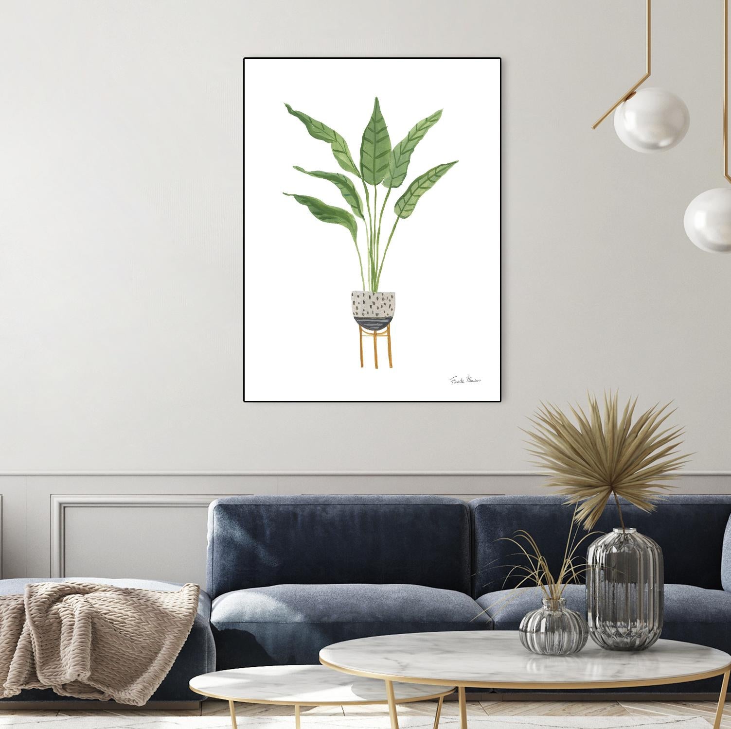 Green House Plants III by Farida Zaman on GIANT ART - botanical gray