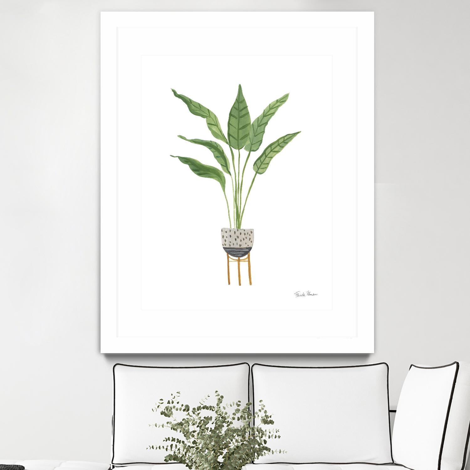 Green House Plants III by Farida Zaman on GIANT ART - botanical gray