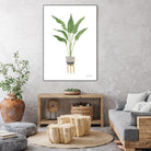 Green House Plants III by Farida Zaman on GIANT ART - botanical gray