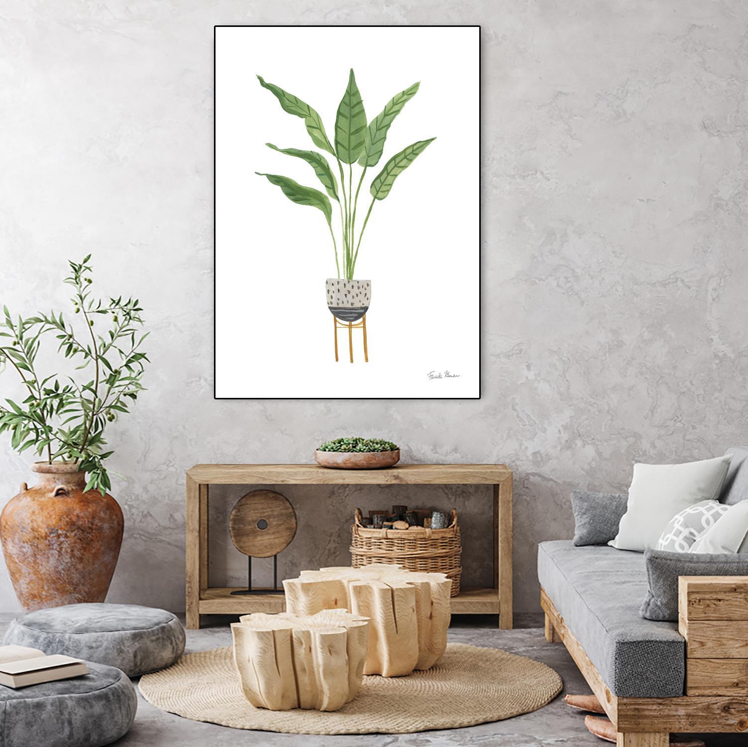 Green House Plants III by Farida Zaman on GIANT ART - botanical gray
