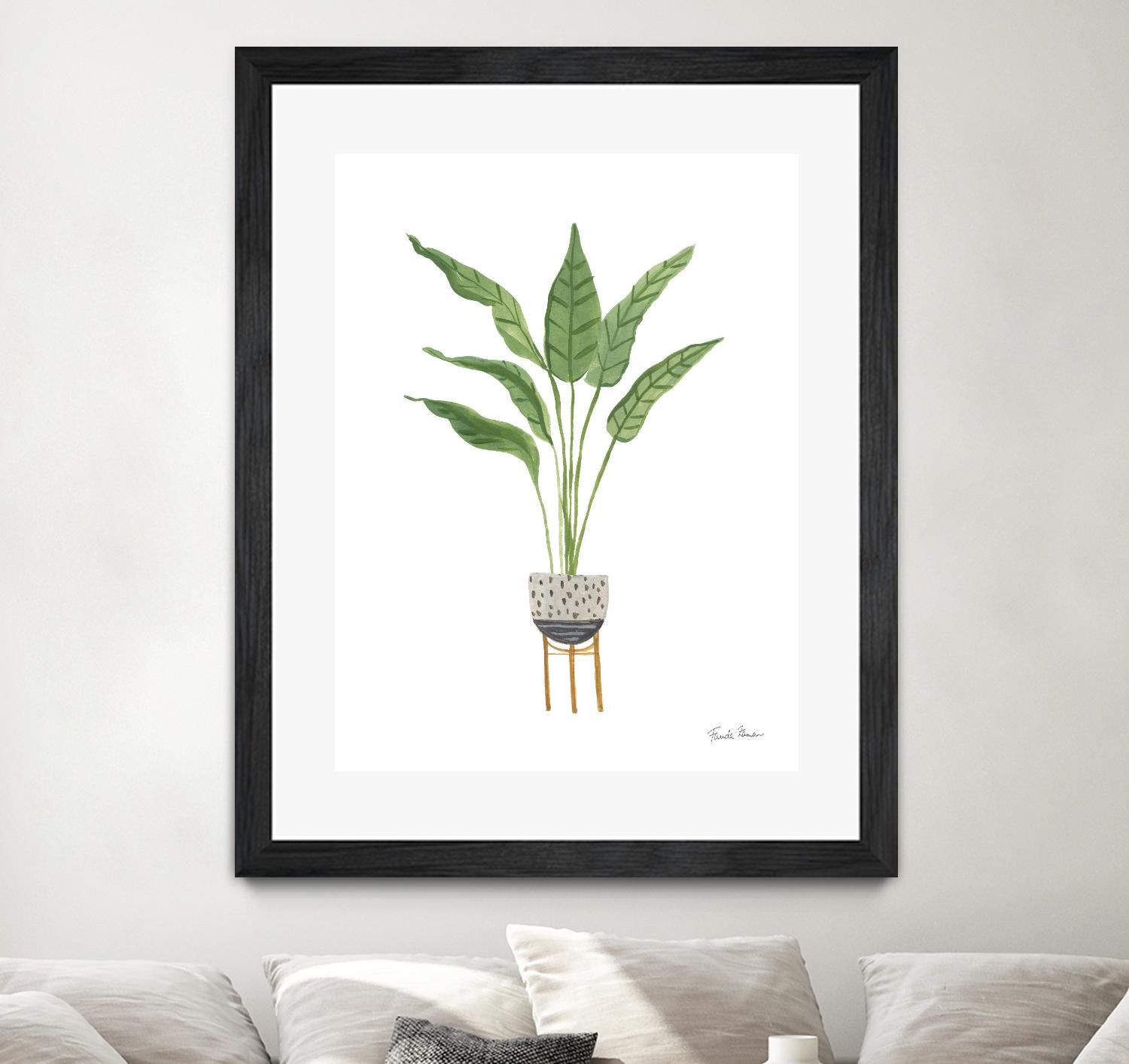 Green House Plants III by Farida Zaman on GIANT ART - botanical gray