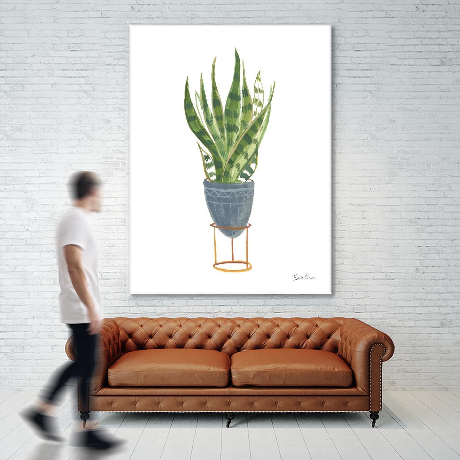 Green House Plants IV by Farida Zaman on GIANT ART - botanical gray