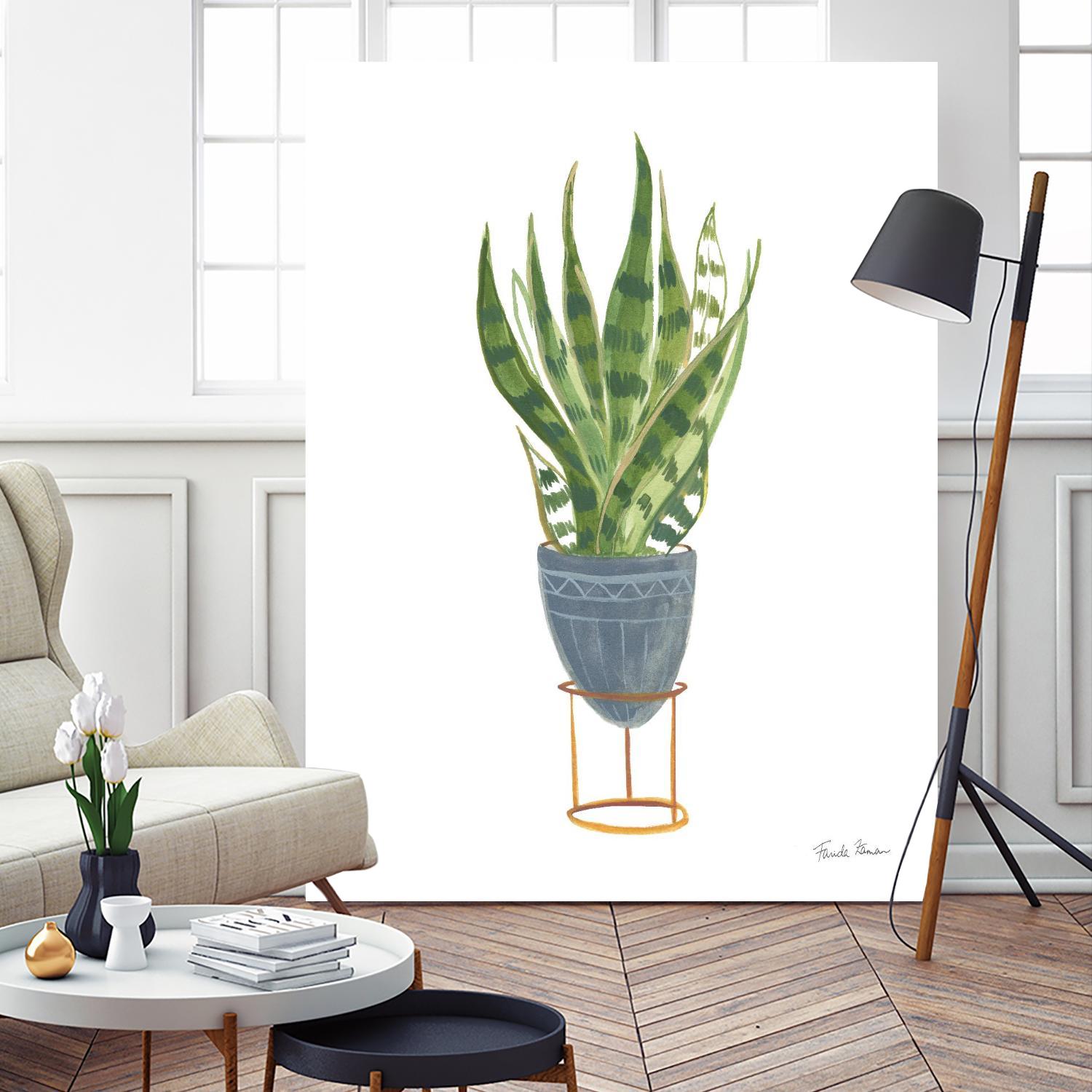 Green House Plants IV by Farida Zaman on GIANT ART - botanical gray
