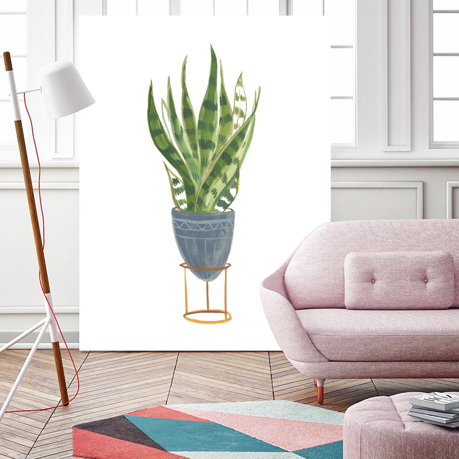 Green House Plants IV by Farida Zaman on GIANT ART - botanical gray