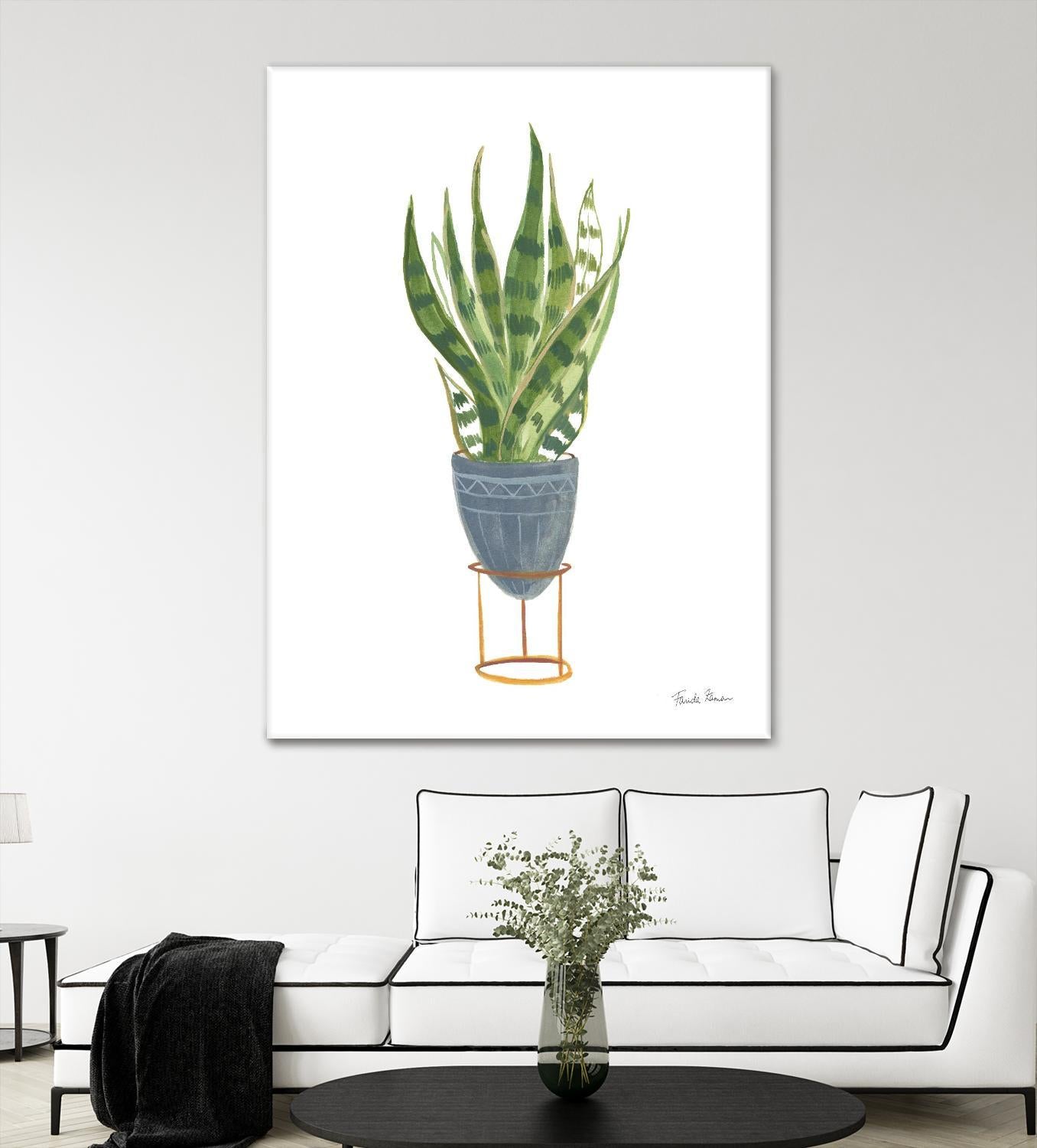 Green House Plants IV by Farida Zaman on GIANT ART - botanical gray