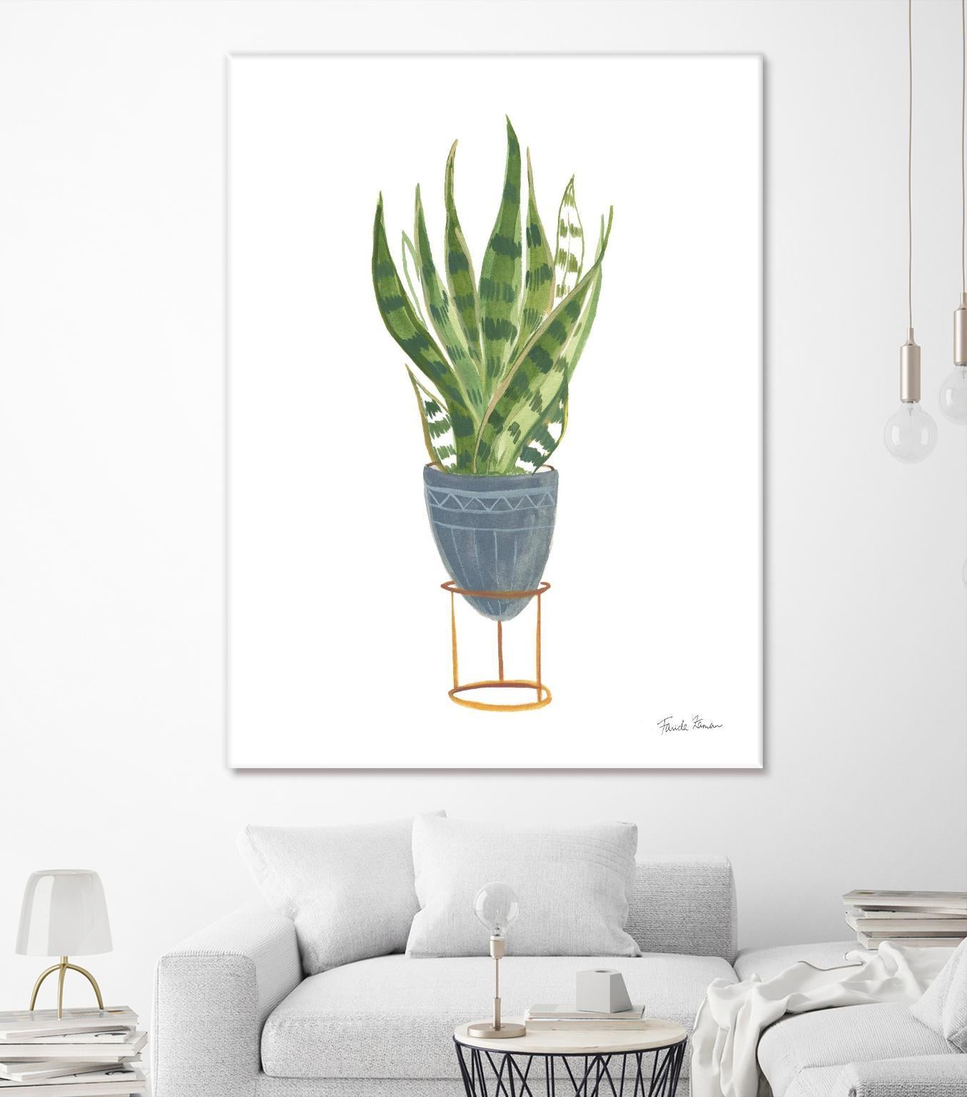 Green House Plants IV by Farida Zaman on GIANT ART - botanical gray