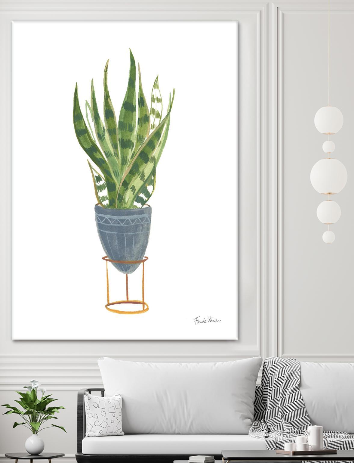 Green House Plants IV by Farida Zaman on GIANT ART - botanical gray