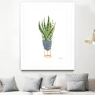 Green House Plants IV by Farida Zaman on GIANT ART - green botanical illustrative
