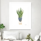 Green House Plants IV by Farida Zaman on GIANT ART - green botanical illustrative