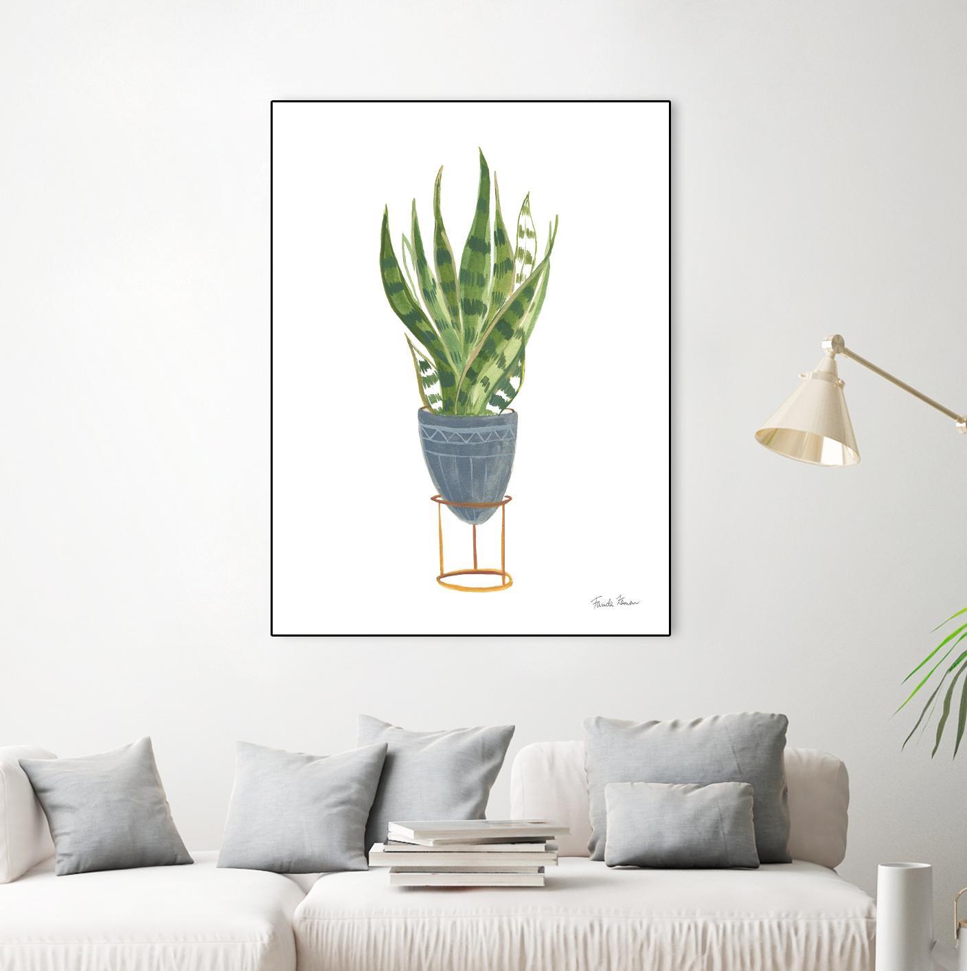 Green House Plants IV by Farida Zaman on GIANT ART - botanical gray