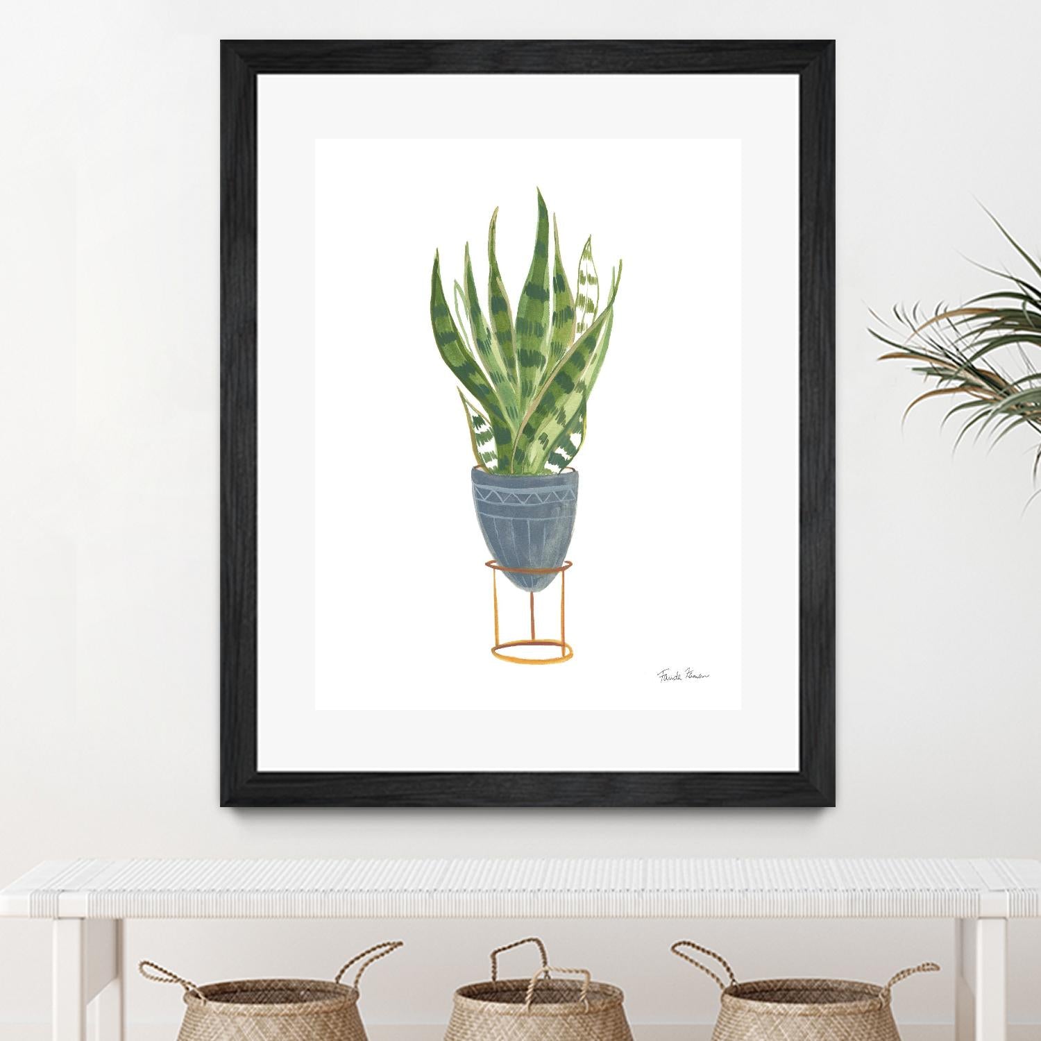 Green House Plants IV by Farida Zaman on GIANT ART - green botanical illustrative